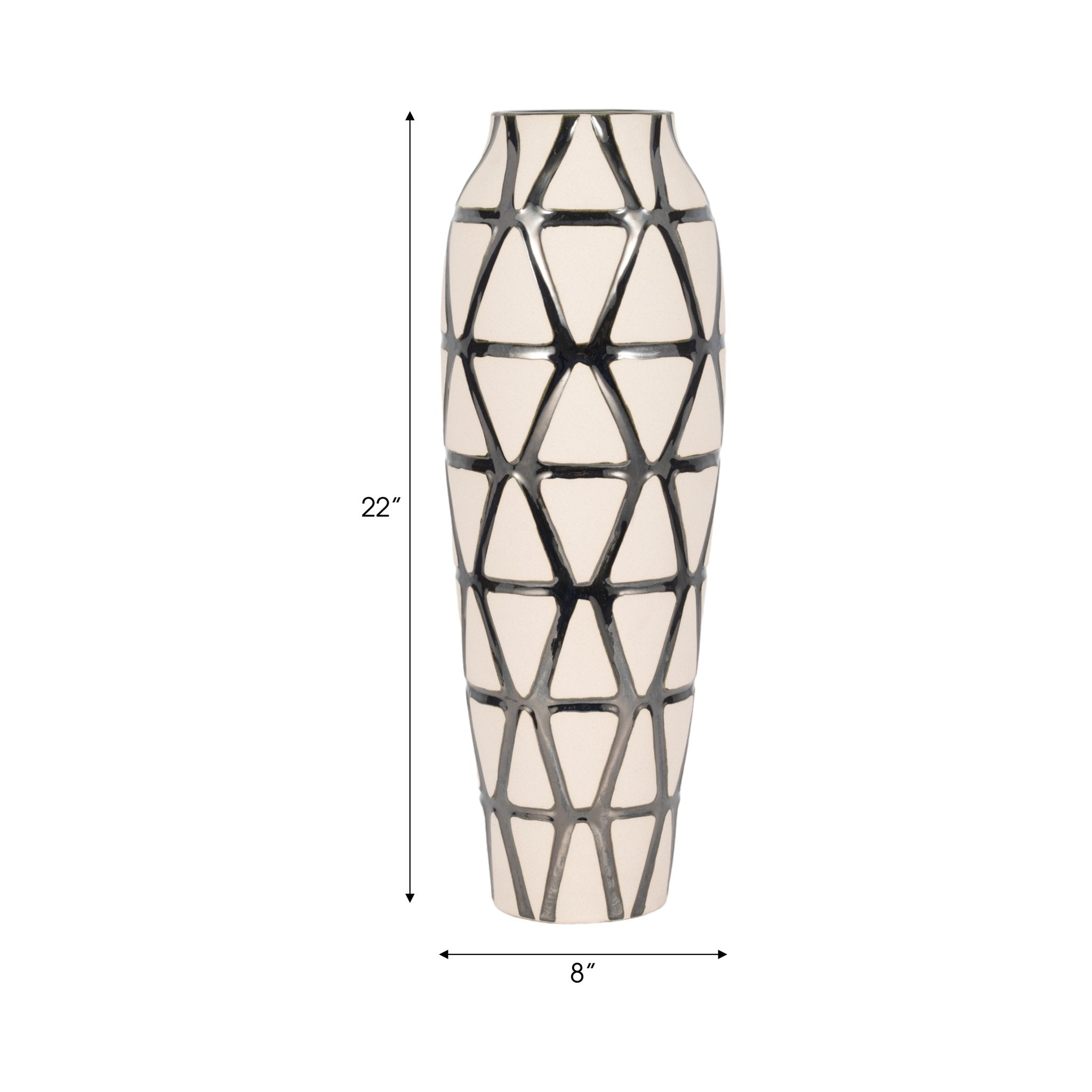 Fabiola Oversized Tribal Vase, Pewter Vases and Jars| Sagebrook Home