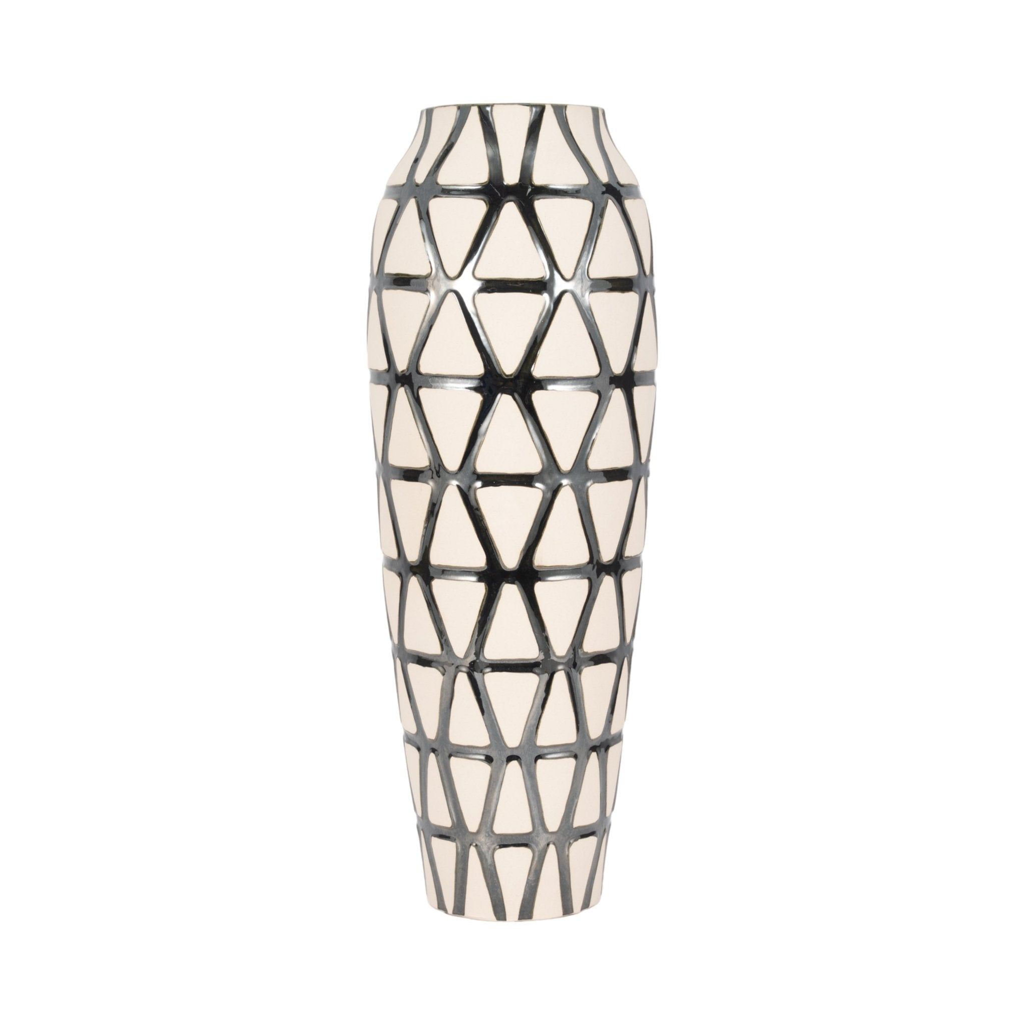 Fabiola Oversized Tribal Vase, Pewter Vases and Jars| Sagebrook Home
