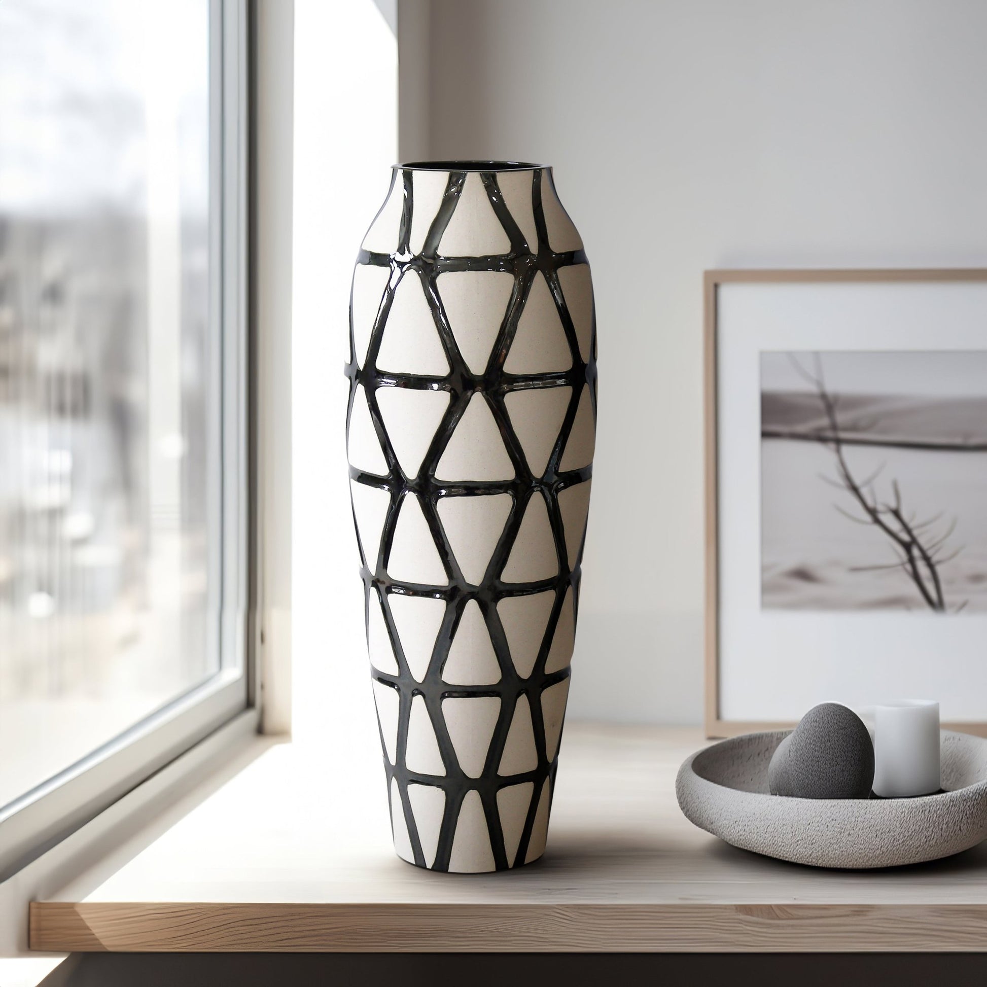 Fabiola Oversized Tribal Vase, Pewter Vases and Jars| Sagebrook Home