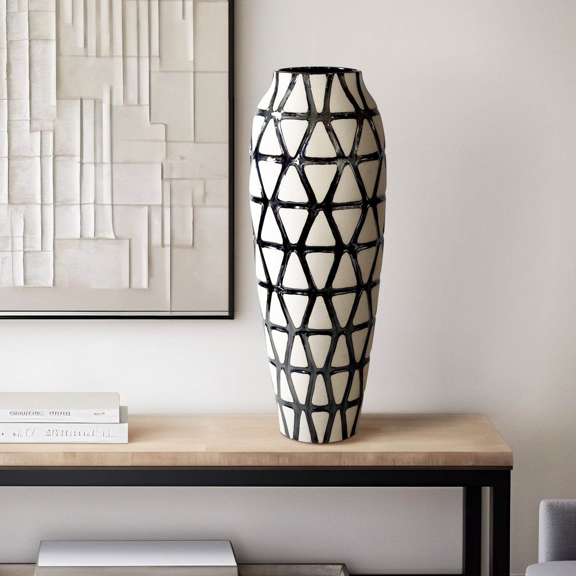 Fabiola Oversized Tribal Vase, Pewter Vases and Jars| Sagebrook Home