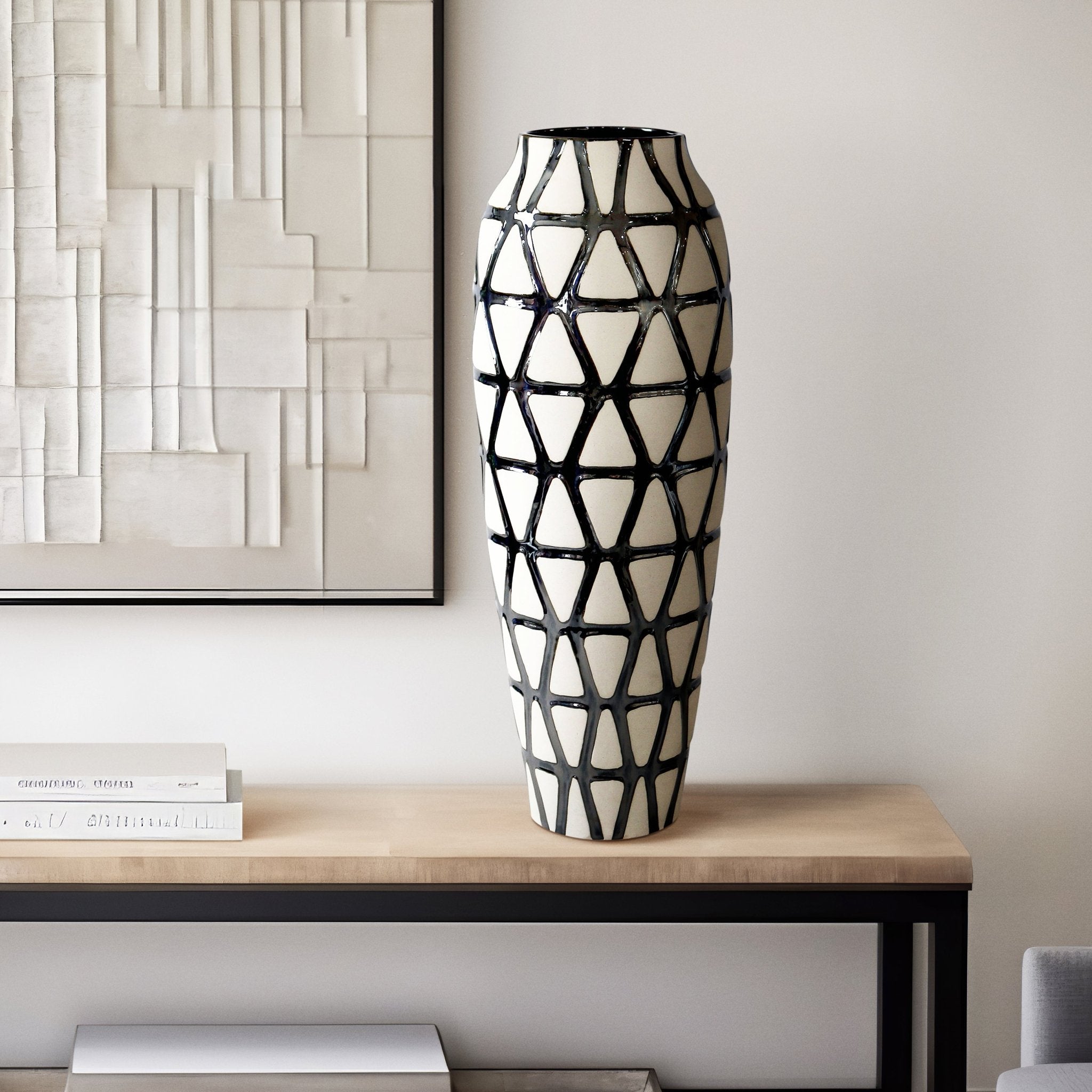 Fabiola Oversized Tribal Vase, Pewter Vases and Jars| Sagebrook Home