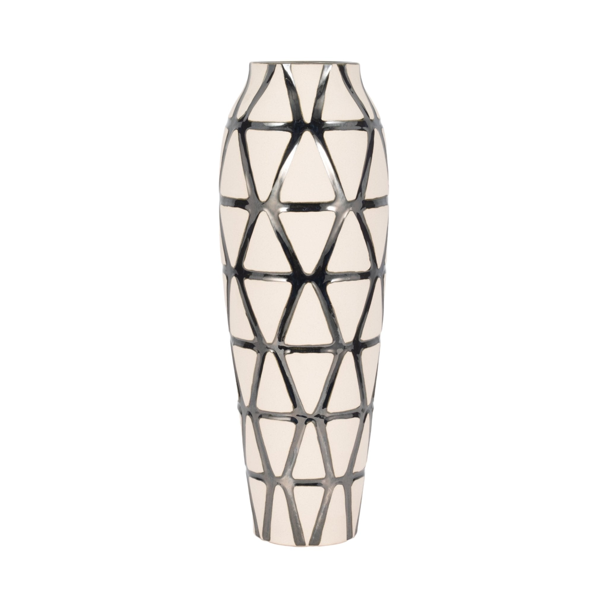Fabiola Oversized Tribal Vase, Pewter Vases and Jars| Sagebrook Home