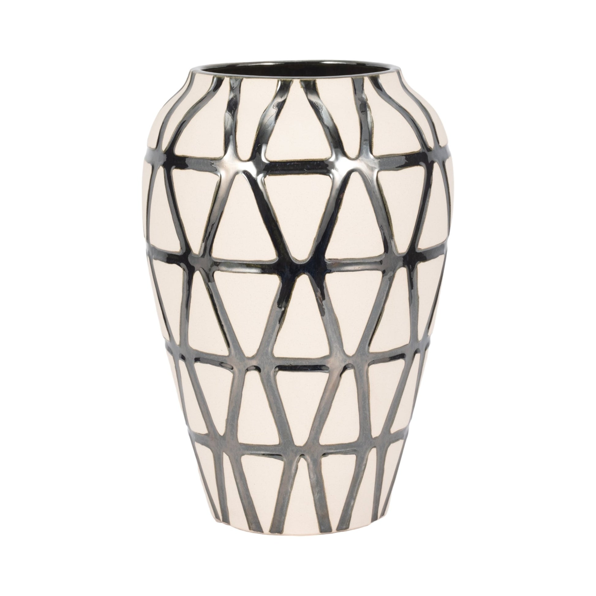 Fabiola Oversized Tribal Vase, Pewter Vases and Jars| Sagebrook Home