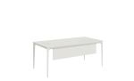 Arc Rectangular Desk - White