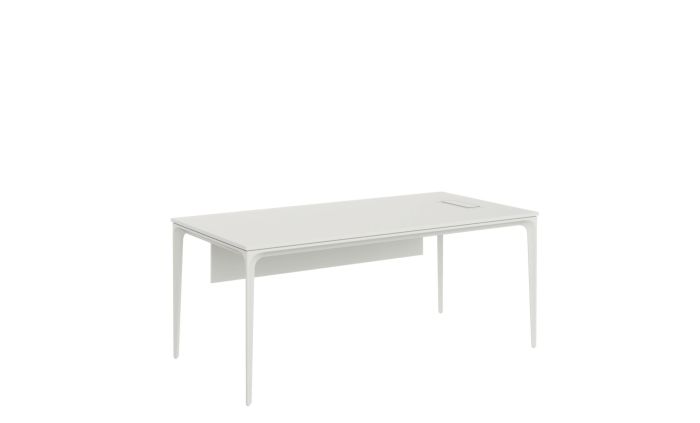 Arc Rectangular Desk - White