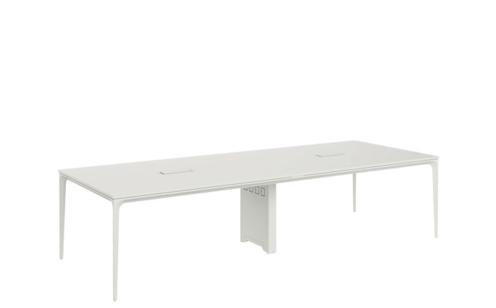 Arc Meeting Table - White 3.5 m