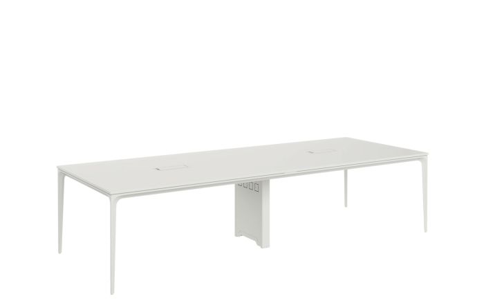 Arc Meeting Table - White 3.9 m