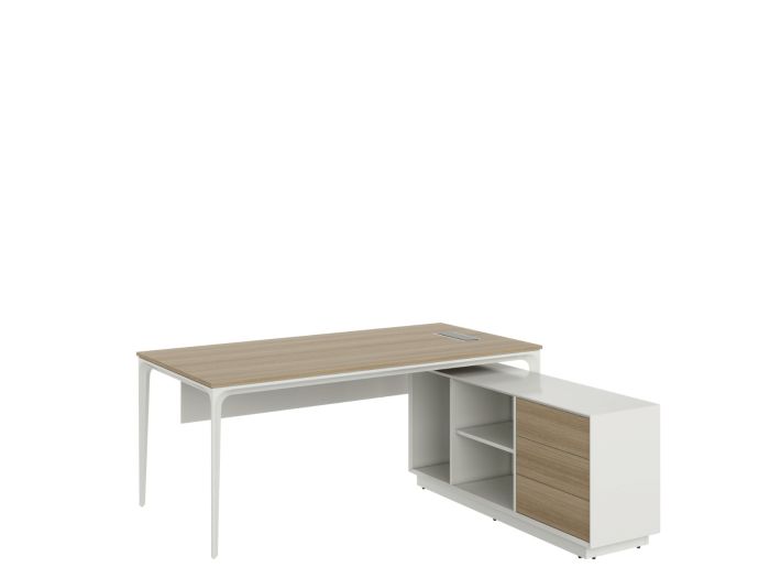 Arc Right-Hand Desk - White