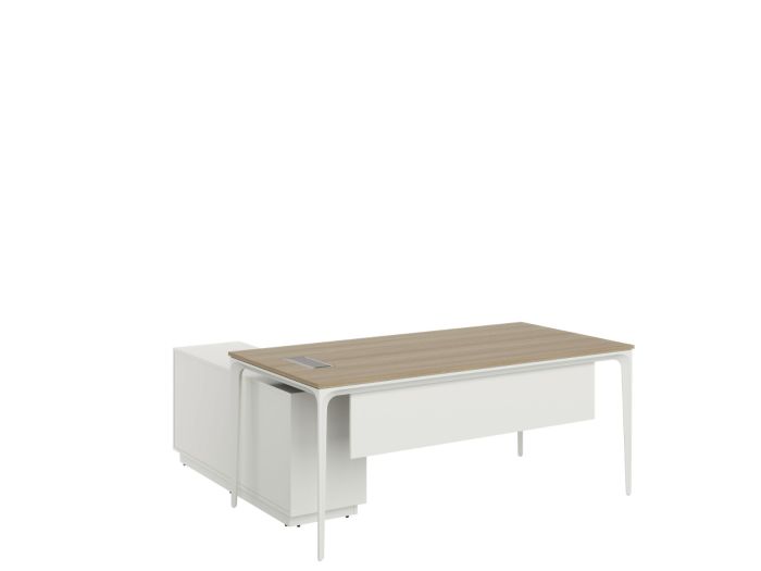 Arc Right-Hand Desk - White