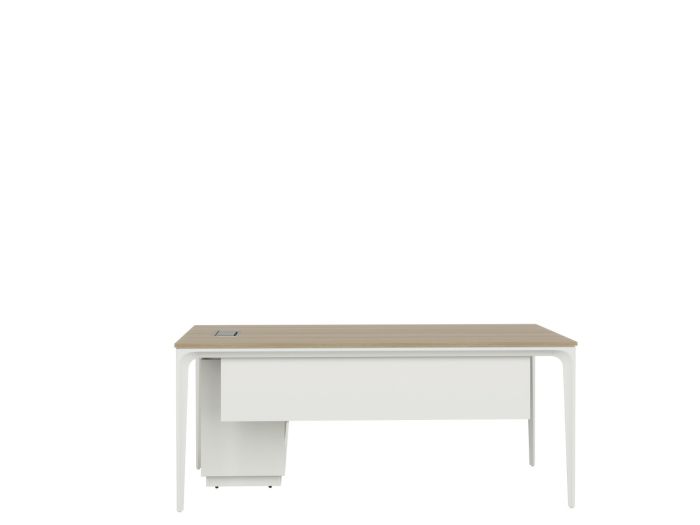 Arc Right-Hand Desk - White