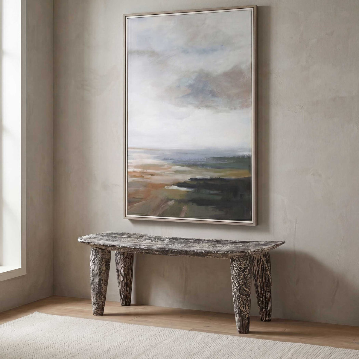 Fade To Black Wood Bench Benches| Uttermost