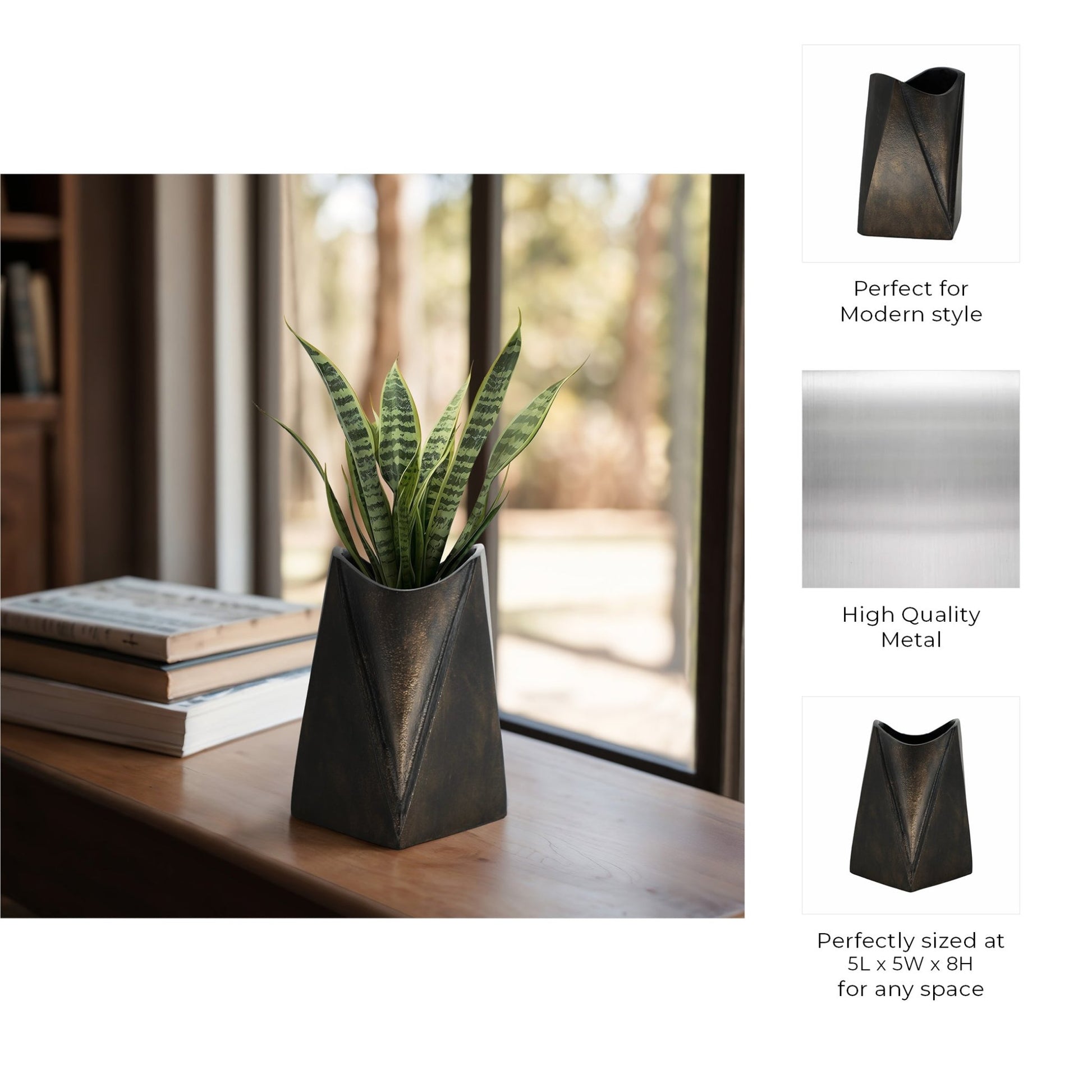 Fairbanks Metal Vase Vases and Jars| Sagebrook Home