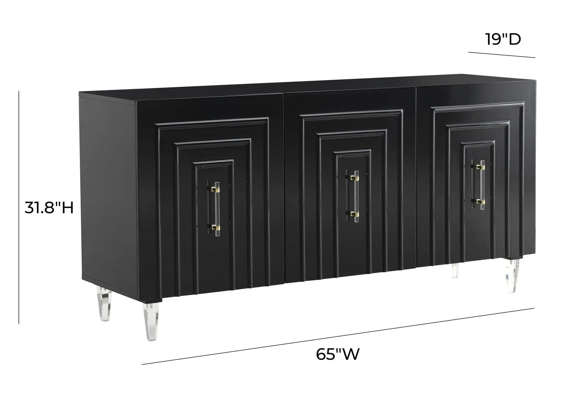 Famke Black Lacquer Buffet Server| TOV