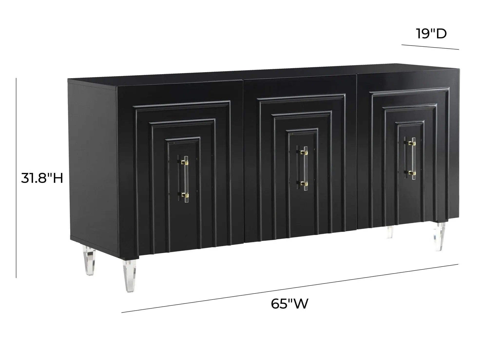 Famke Black Lacquer Buffet Server| TOV