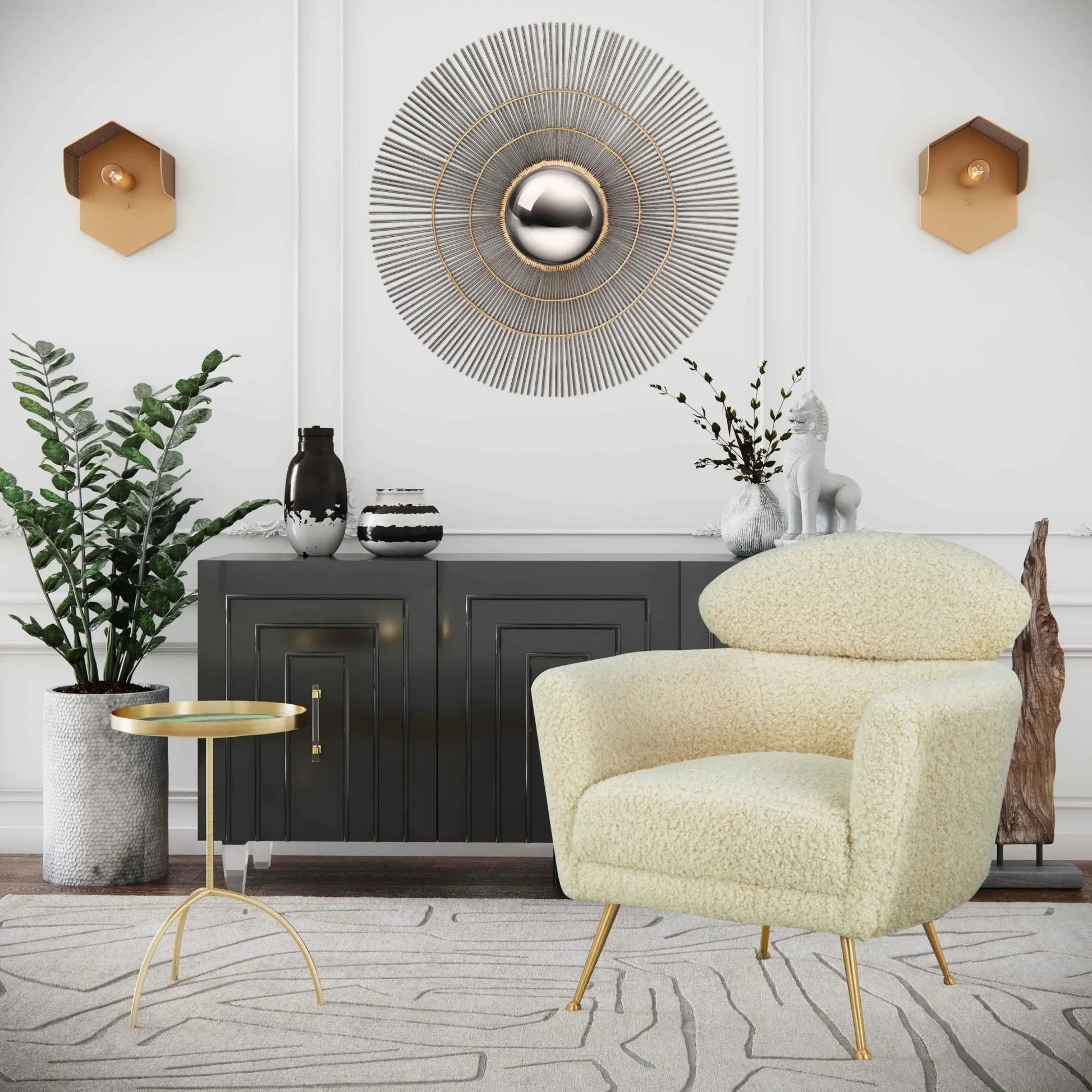 Famke Black Lacquer Buffet Server| TOV