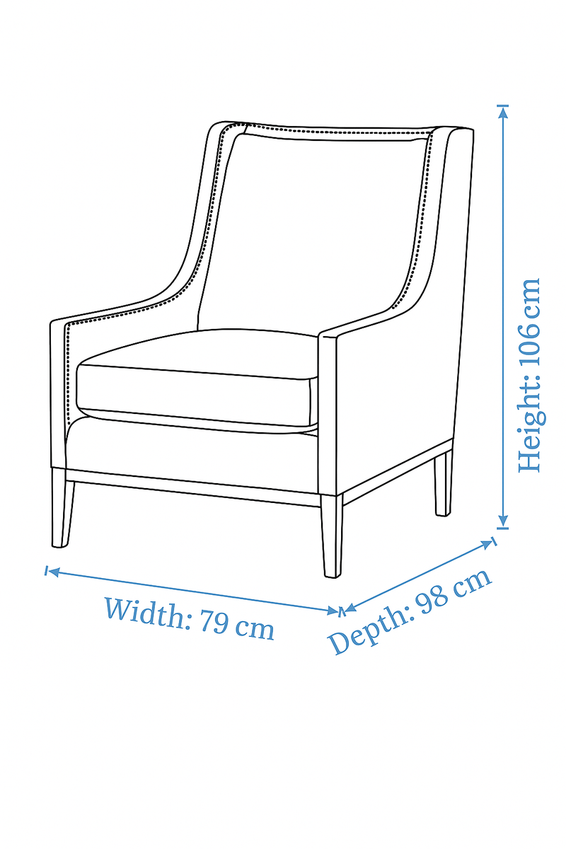 Fatima Roze Accent Chair - Al Rugaib Furniture