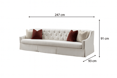 Fatima Roze Sofa - Al Rugaib Furniture