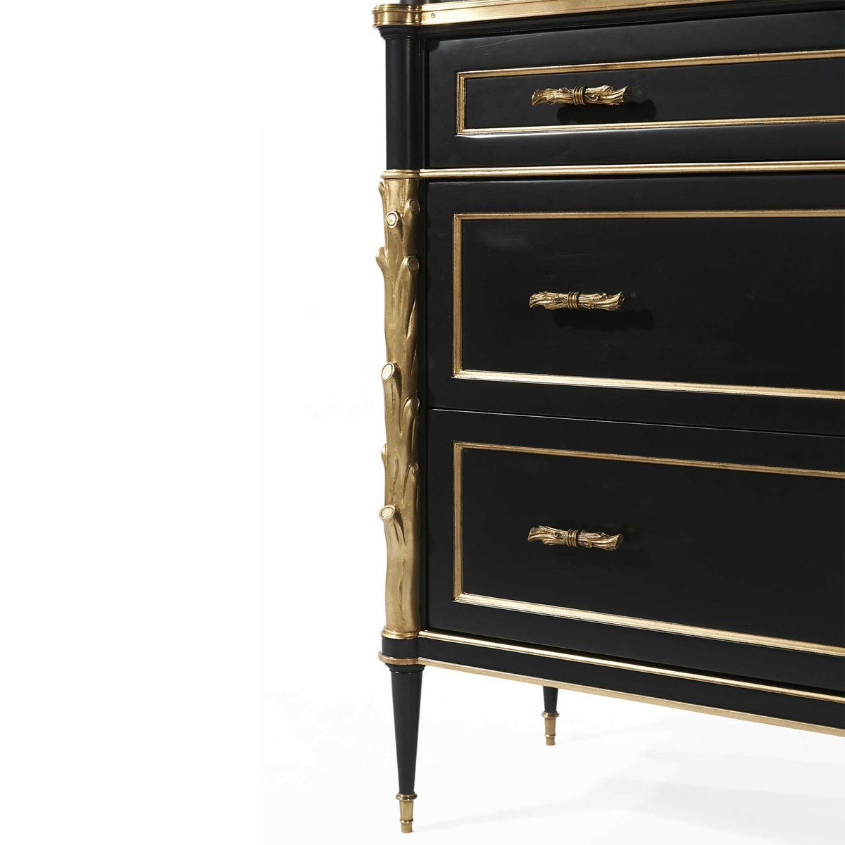 Faux Bois Cabinet, Black/Gold 3 Cartons Cabinets & Chests| Uttermost