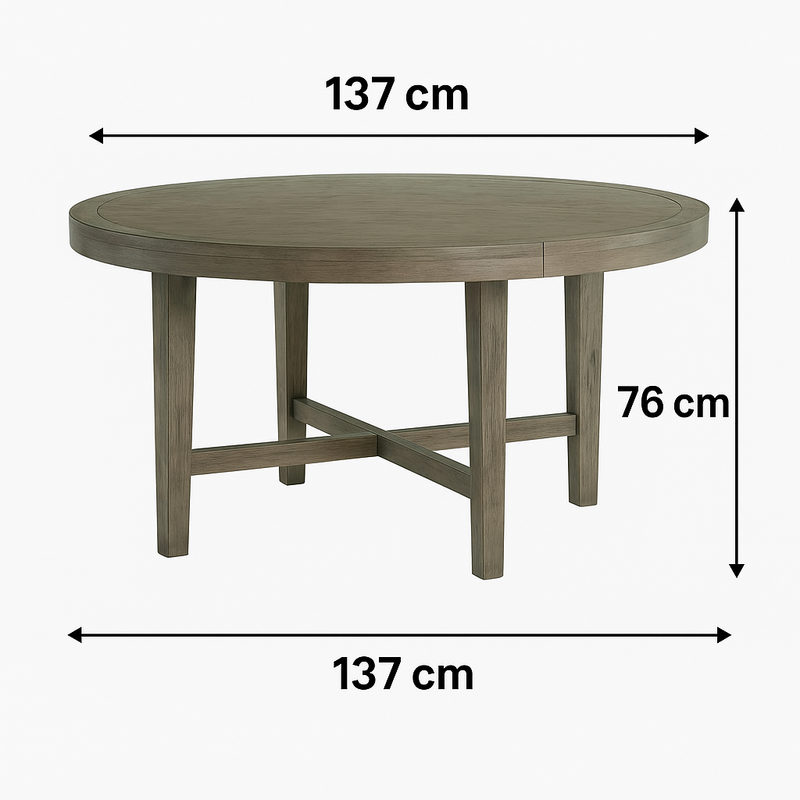 Versailles Contemporary Round Dining Table Complete