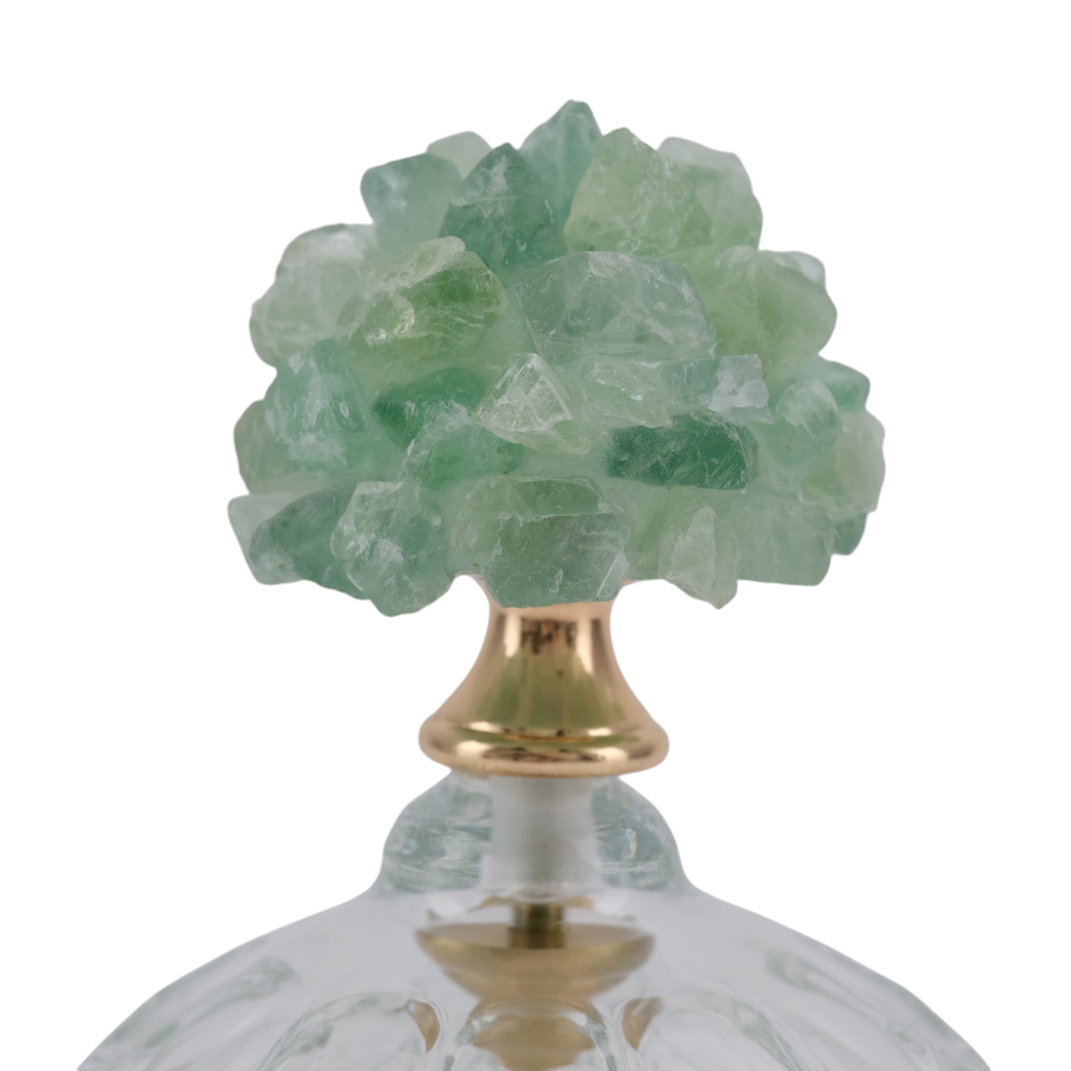 برطمان زجاجي بحجر أخضر لانسلوت Lancelot Green Stone Glass Jar