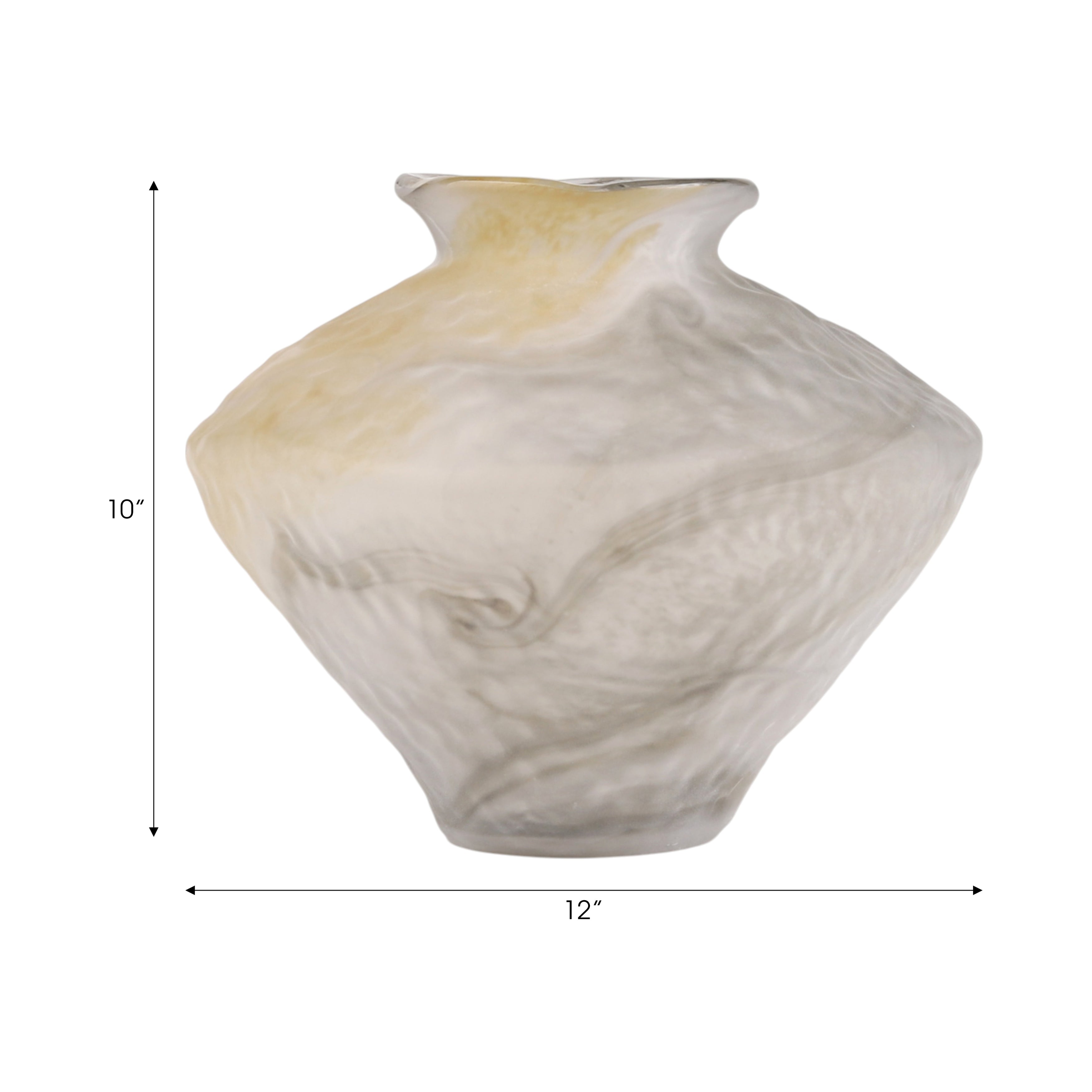 مزهرية زجاجية كريمية تيرزاه Tirzah Cream Glass Vase