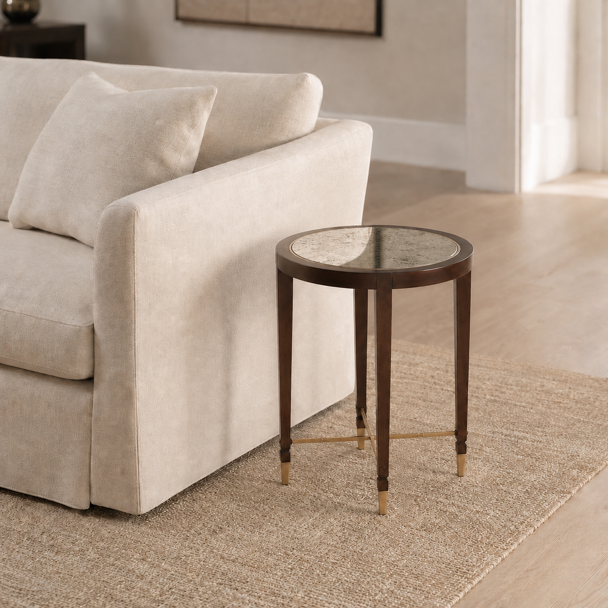 Diwan SILVER ROUND SIDE TABLE
