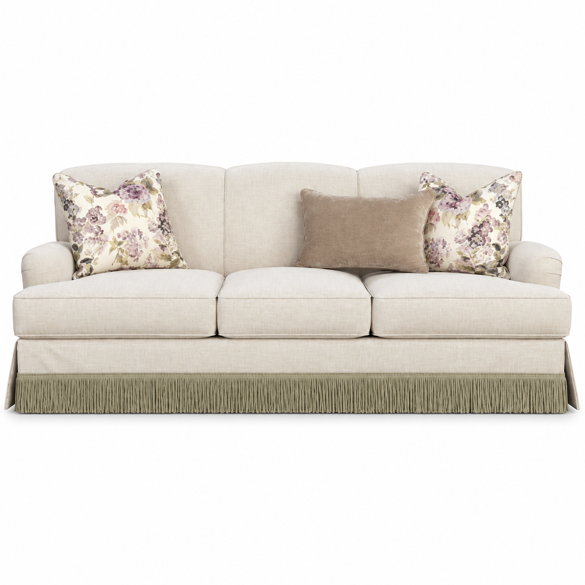 Jasmine Sofa Fringe Skirted 273cm