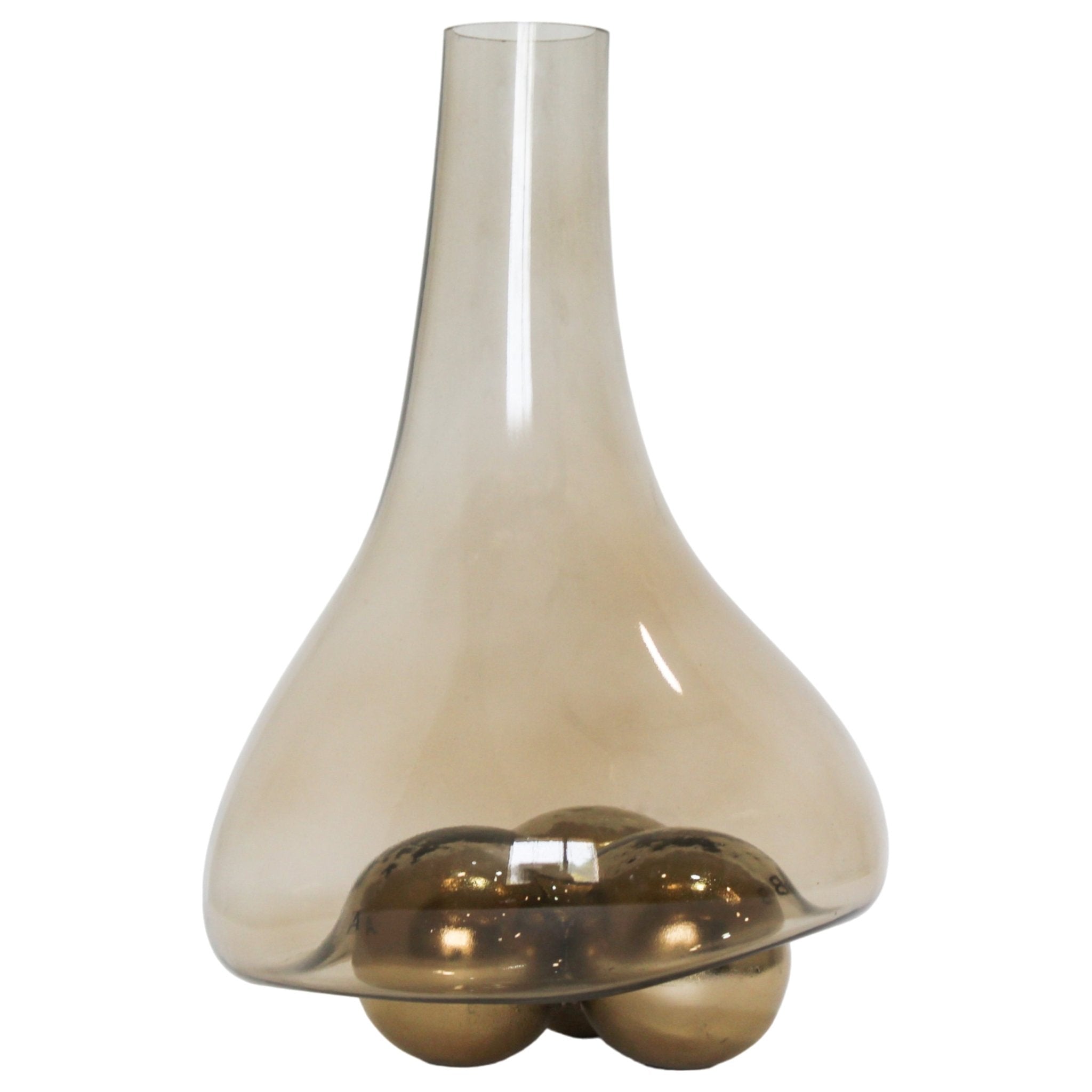Feline Glass Vase With Metal Ball Base Vases and Jars| Sagebrook Home