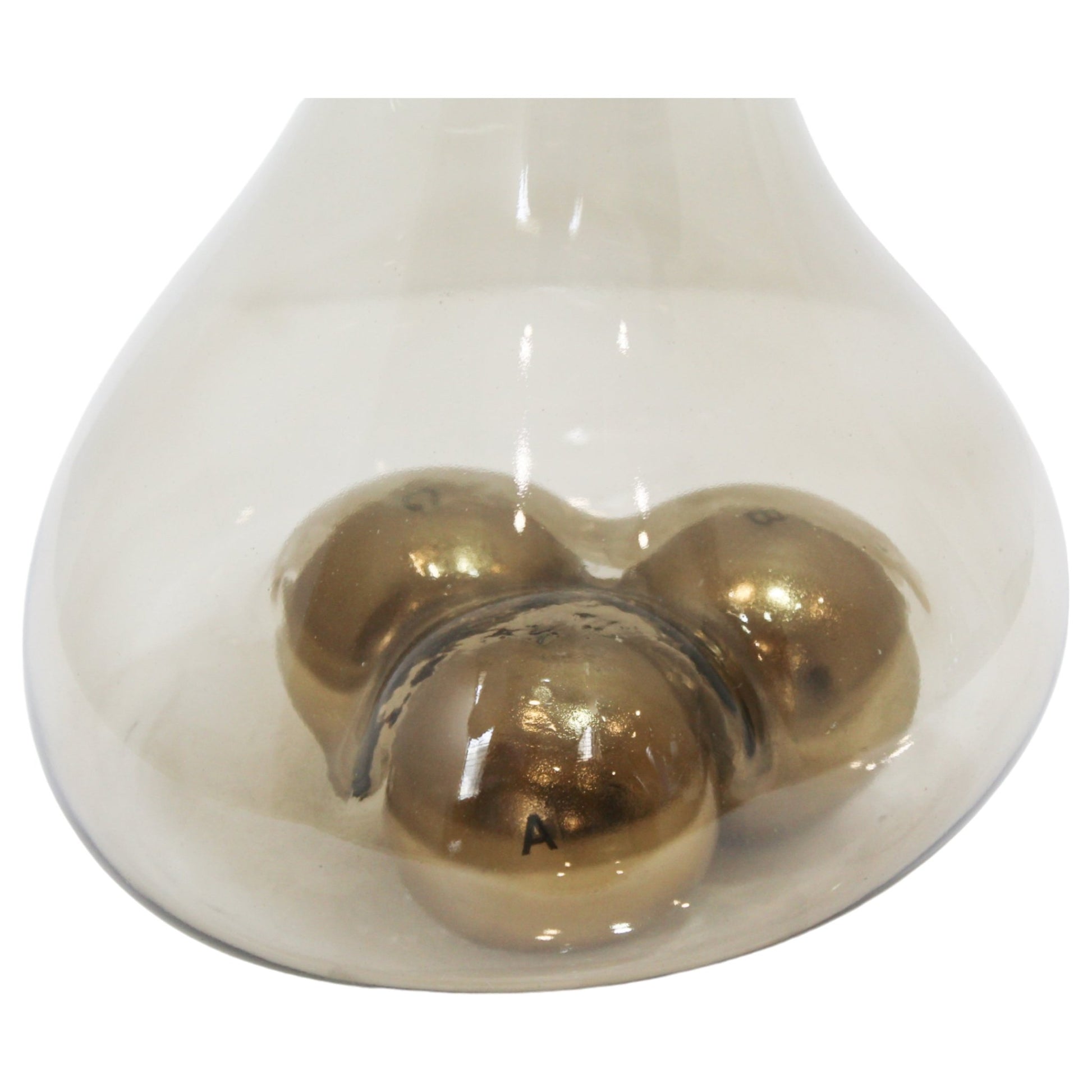 Feline Glass Vase With Metal Ball Base Vases and Jars| Sagebrook Home