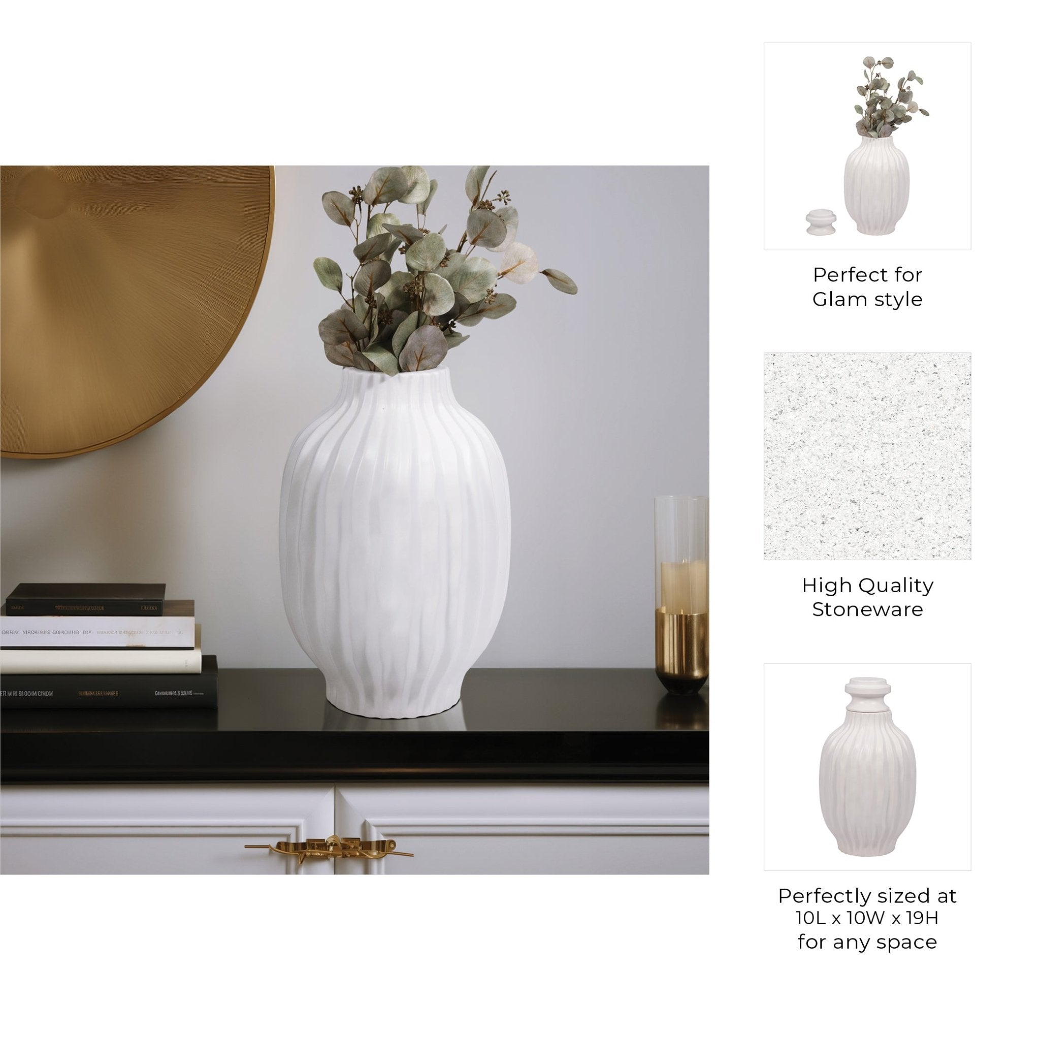 FENTON CERAMIC LIDDED JAR Vases and Jars| Sagebrook Home