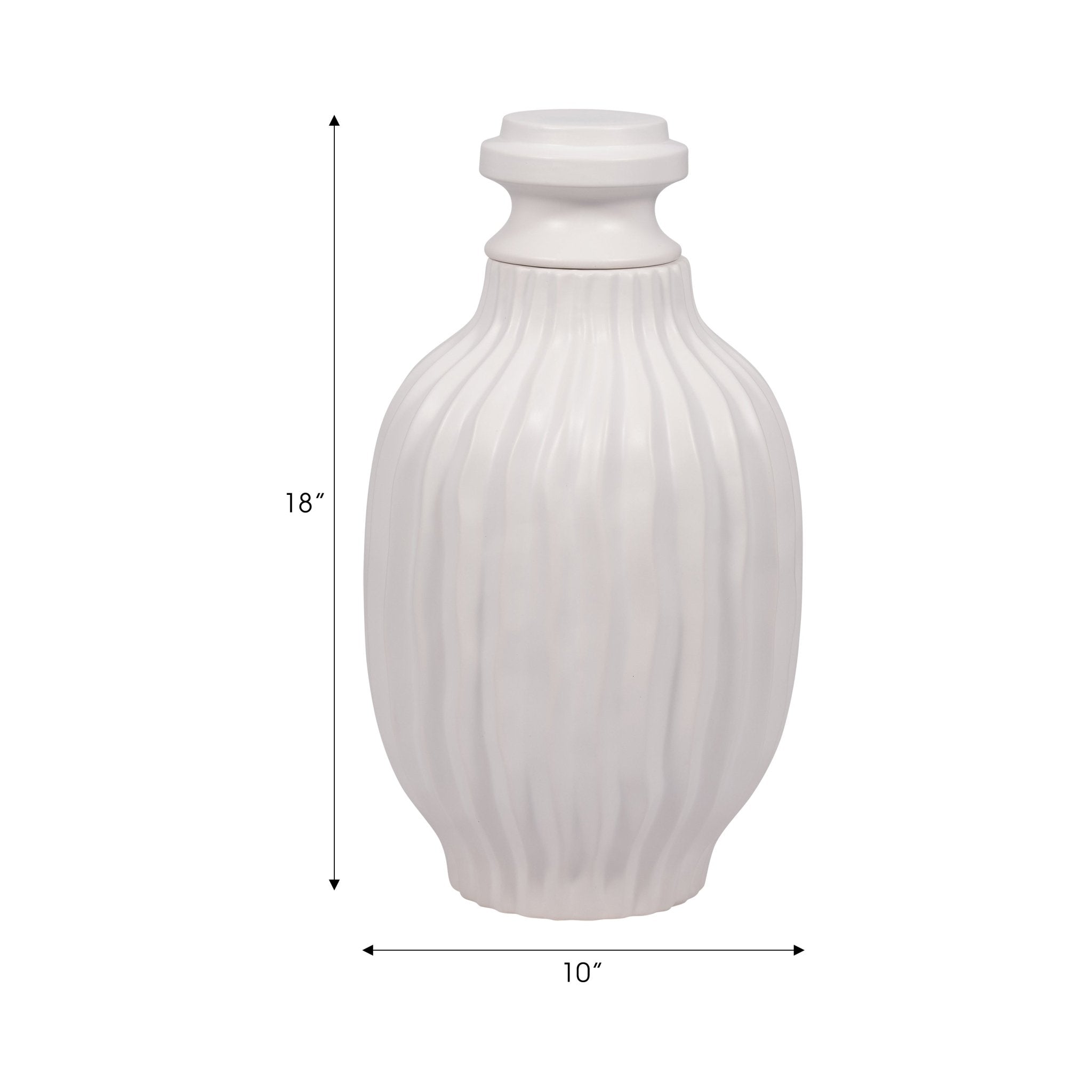 FENTON CERAMIC LIDDED JAR Vases and Jars| Sagebrook Home