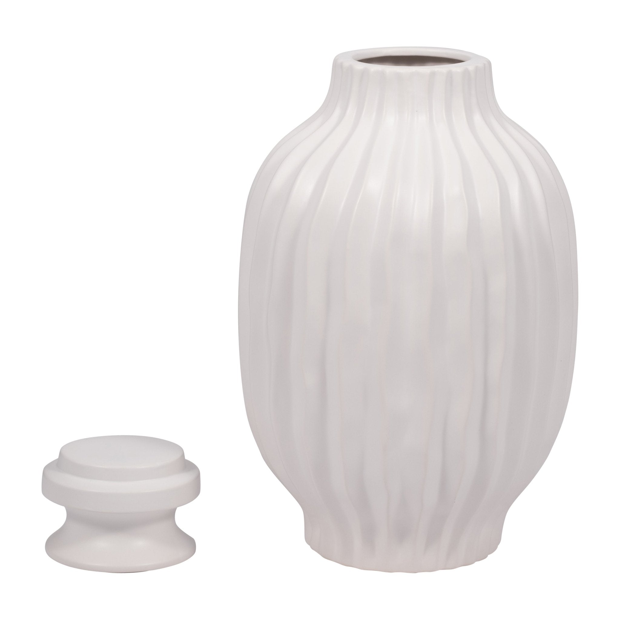 FENTON CERAMIC LIDDED JAR Vases and Jars| Sagebrook Home