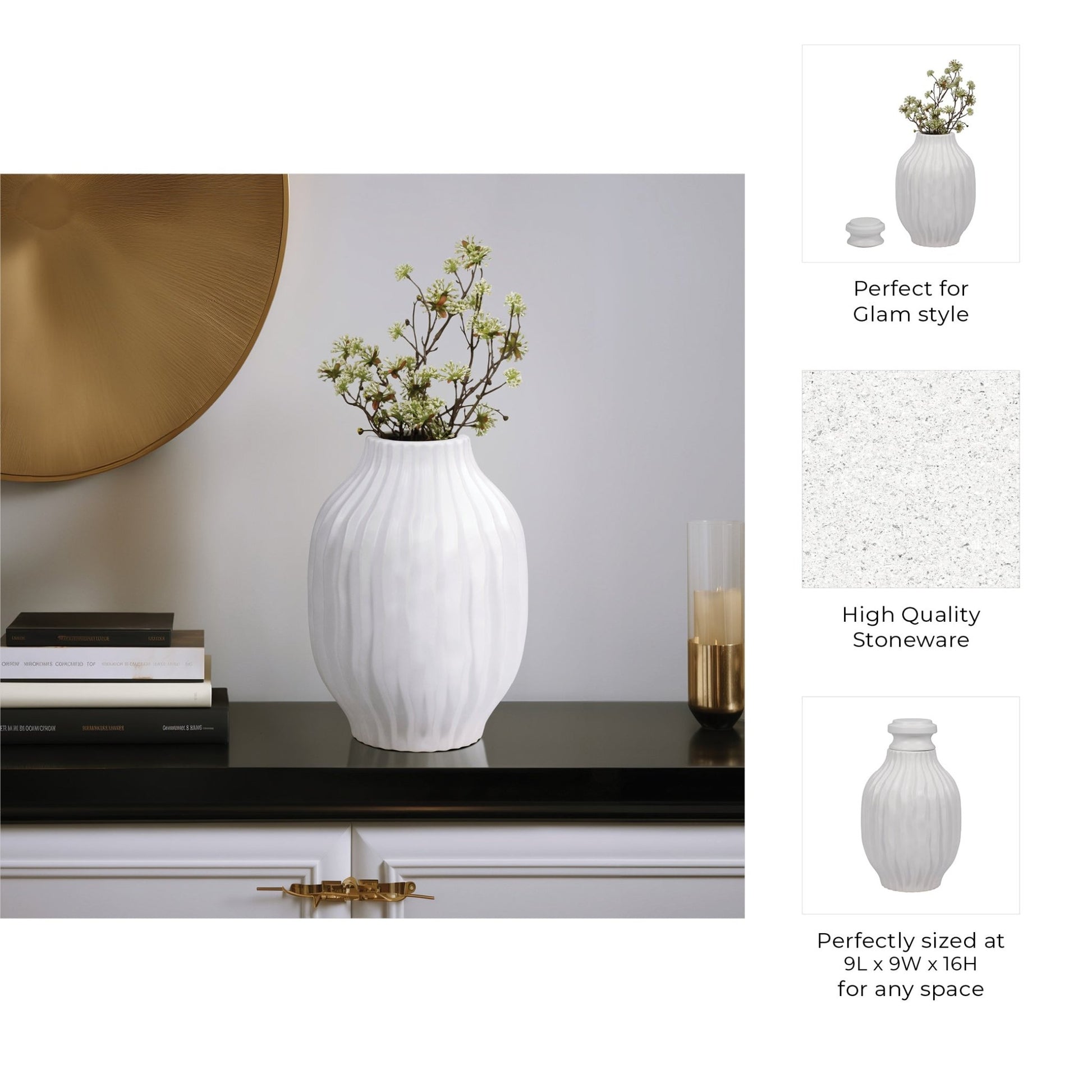 FENTON CERAMIC LIDDED JAR Vases and Jars| Sagebrook Home