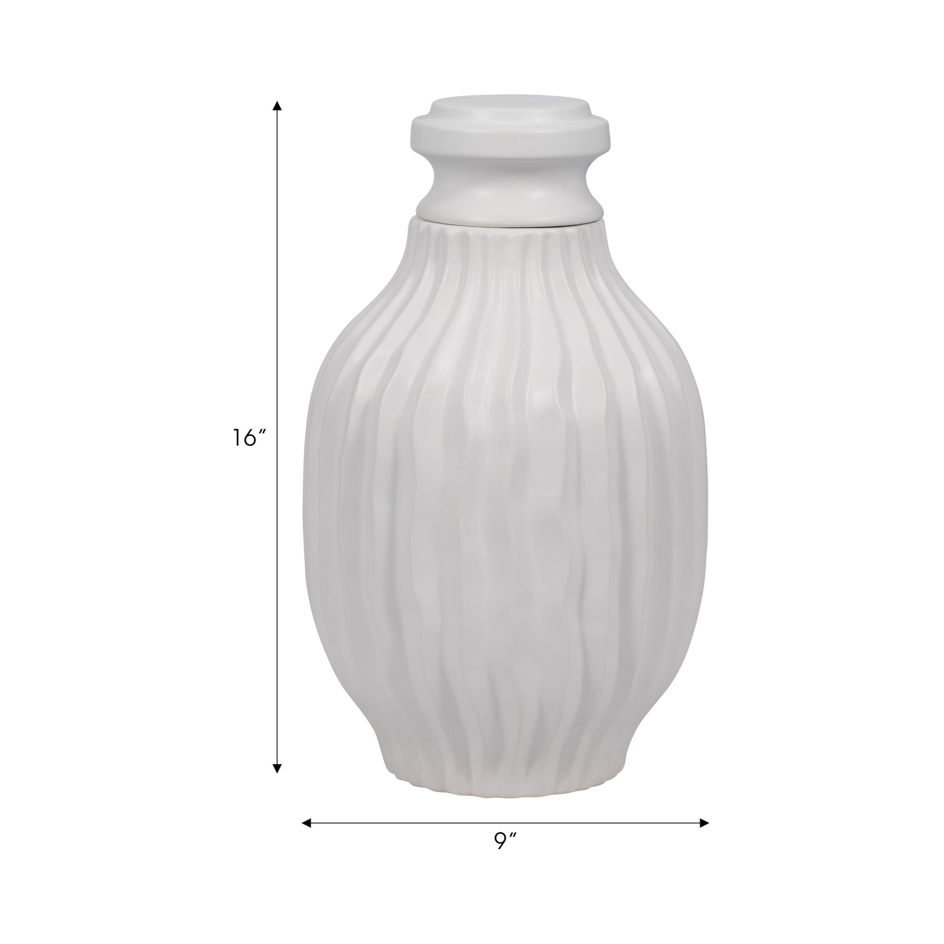 FENTON CERAMIC LIDDED JAR Vases and Jars| Sagebrook Home