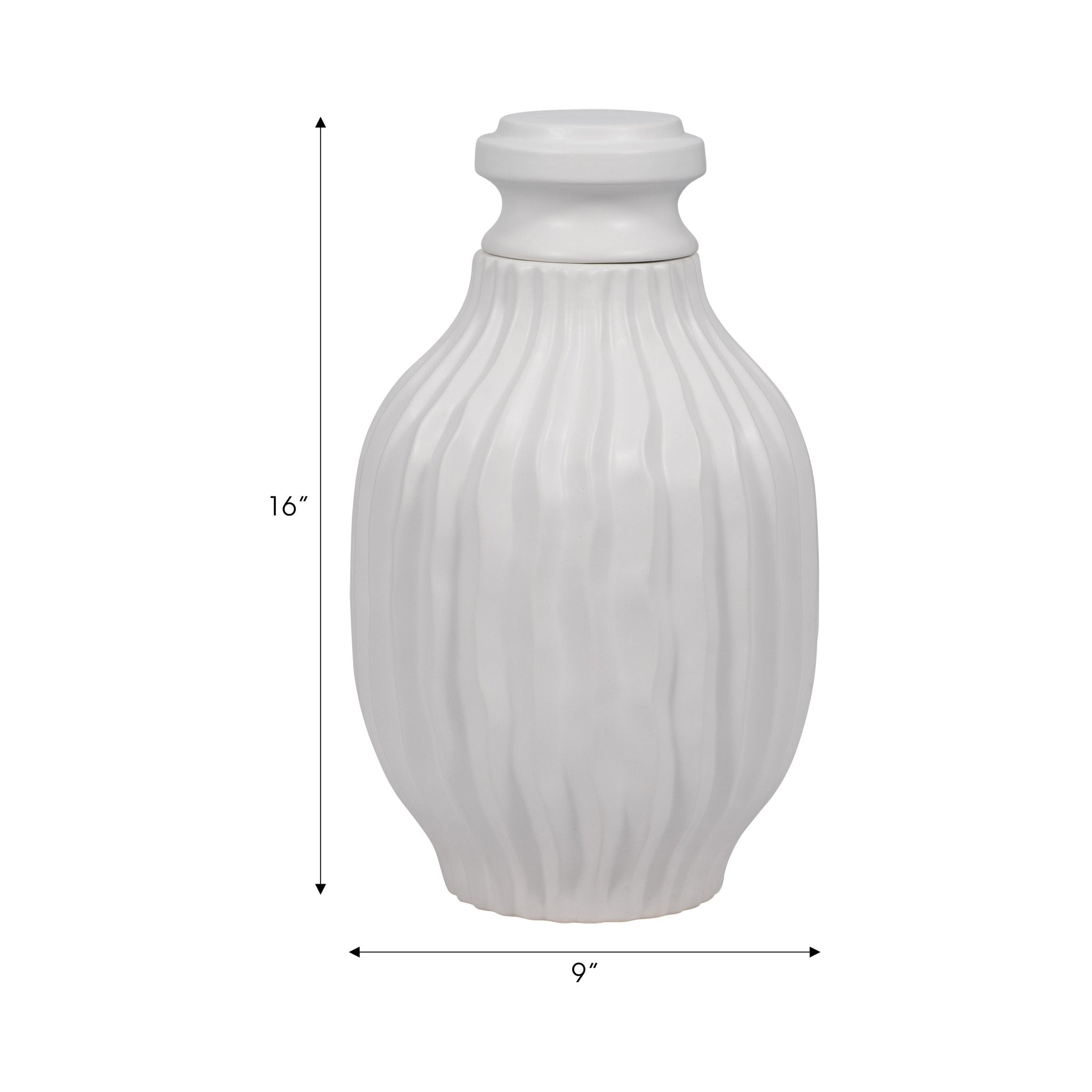 FENTON CERAMIC LIDDED JAR Vases and Jars| Sagebrook Home
