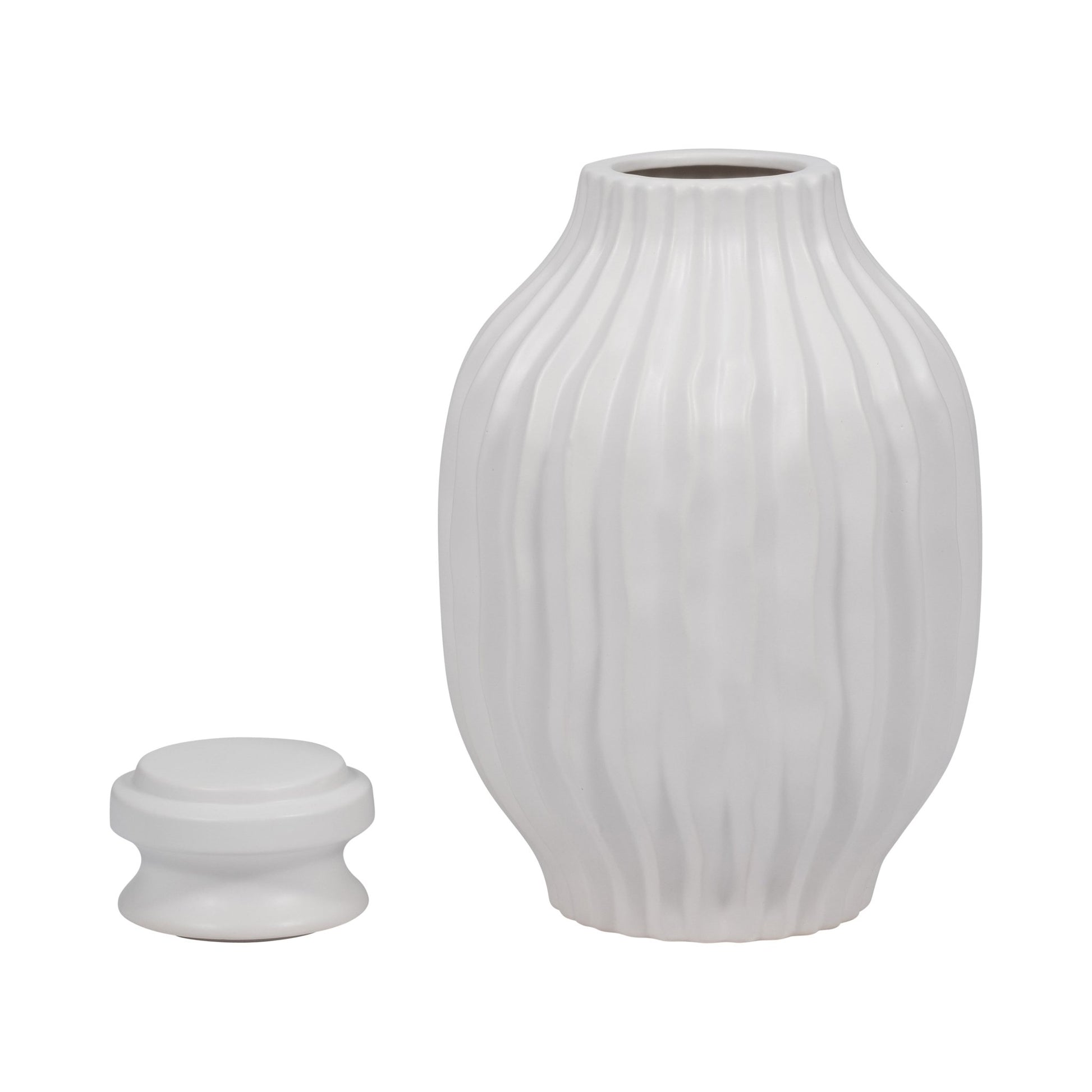 FENTON CERAMIC LIDDED JAR Vases and Jars| Sagebrook Home