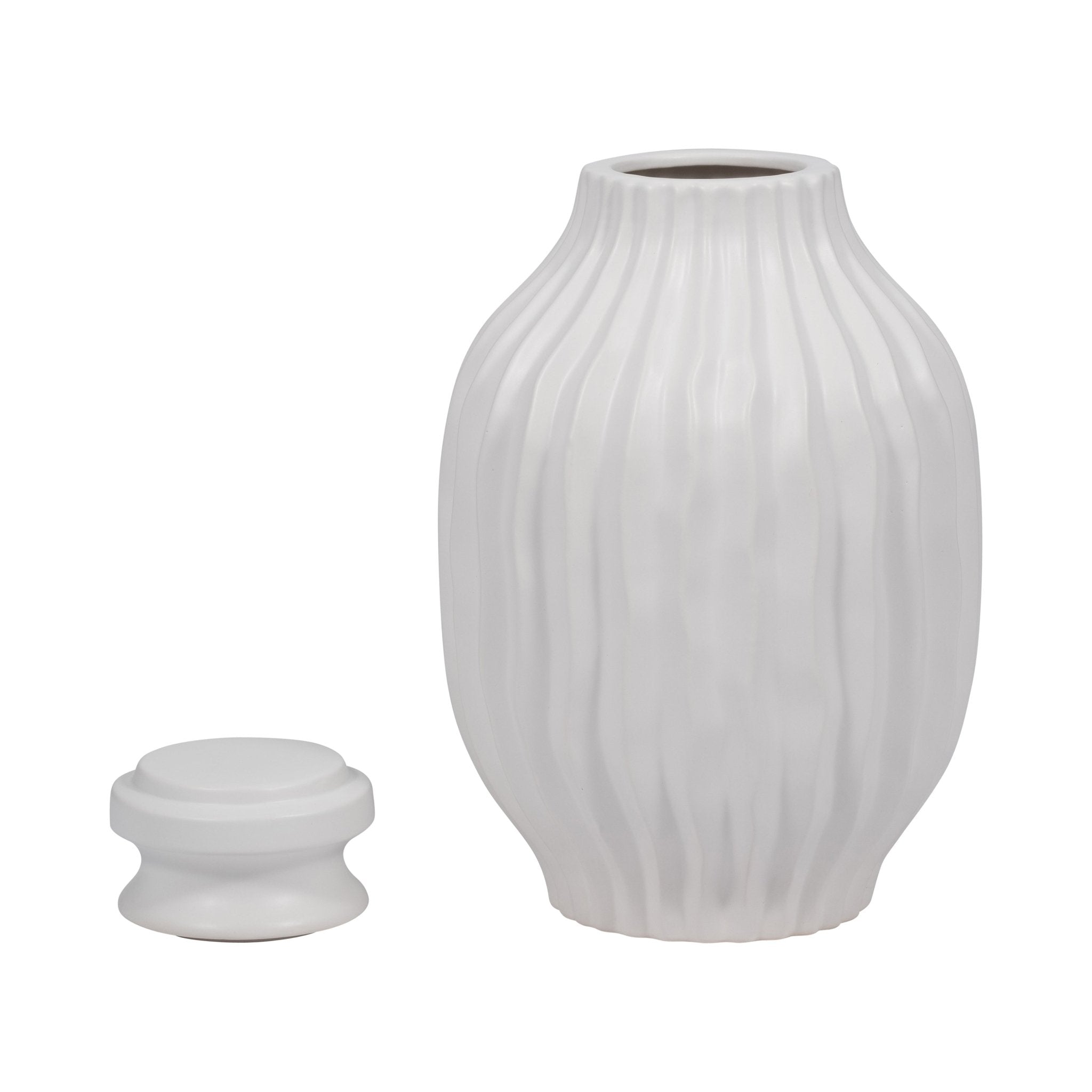 FENTON CERAMIC LIDDED JAR Vases and Jars| Sagebrook Home