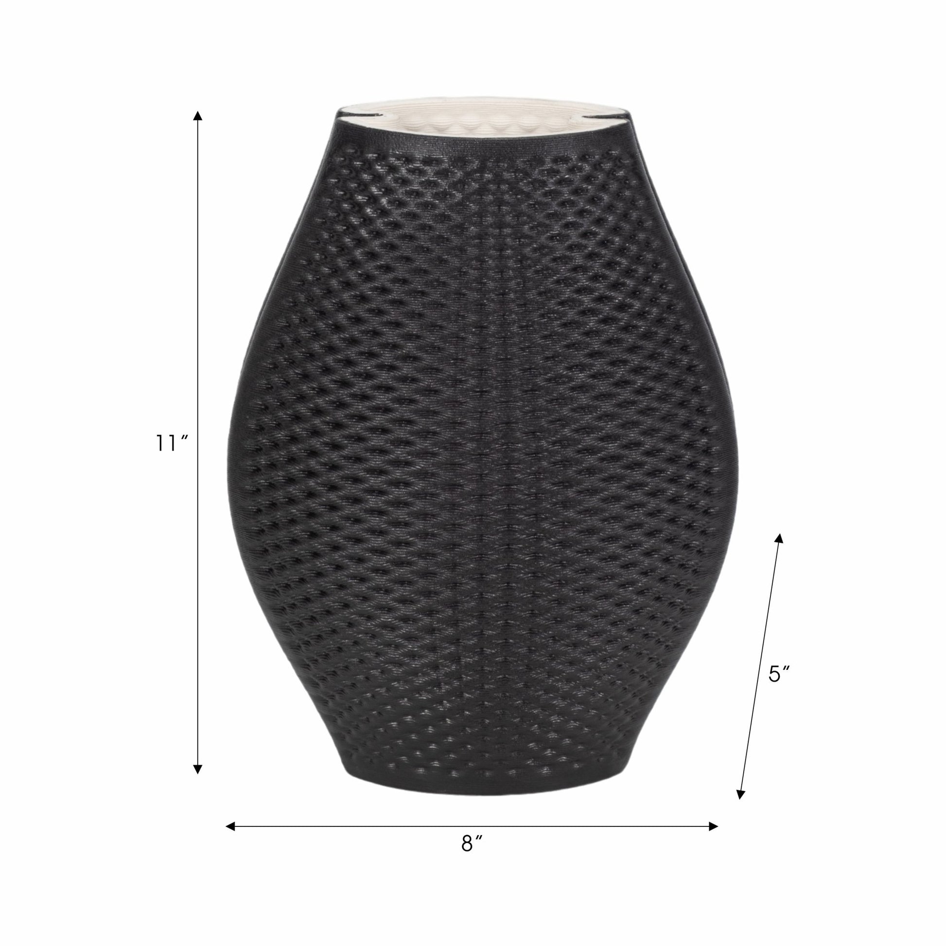 Fernando 3d Printed Vase, Black Vases and Jars| Sagebrook Home