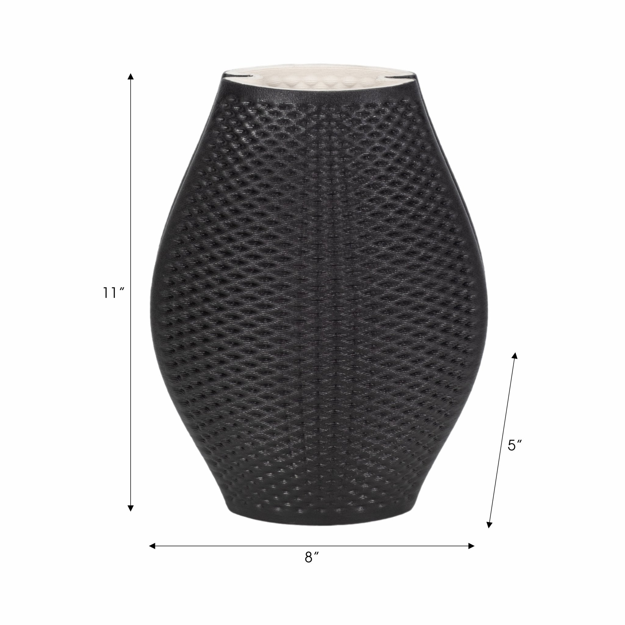 Fernando 3d Printed Vase, Black Vases and Jars| Sagebrook Home