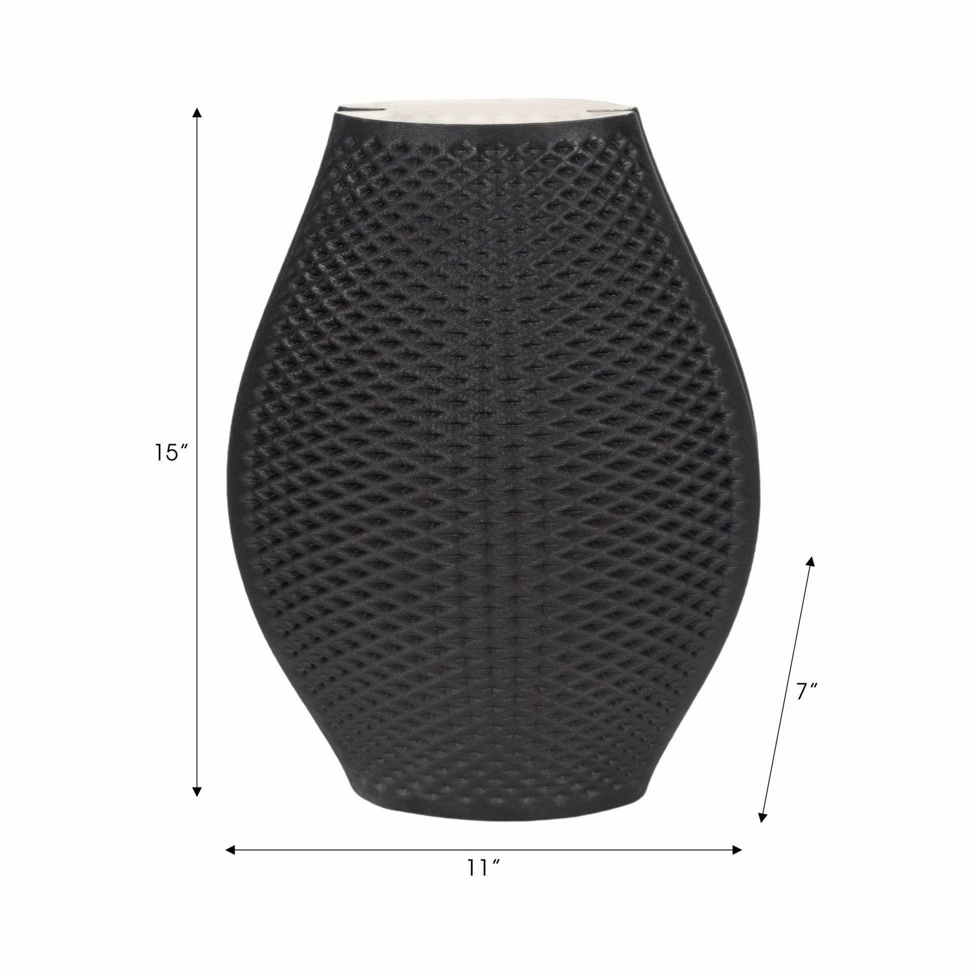 Fernando 3d Printed Vase, Black Vases and Jars| Sagebrook Home
