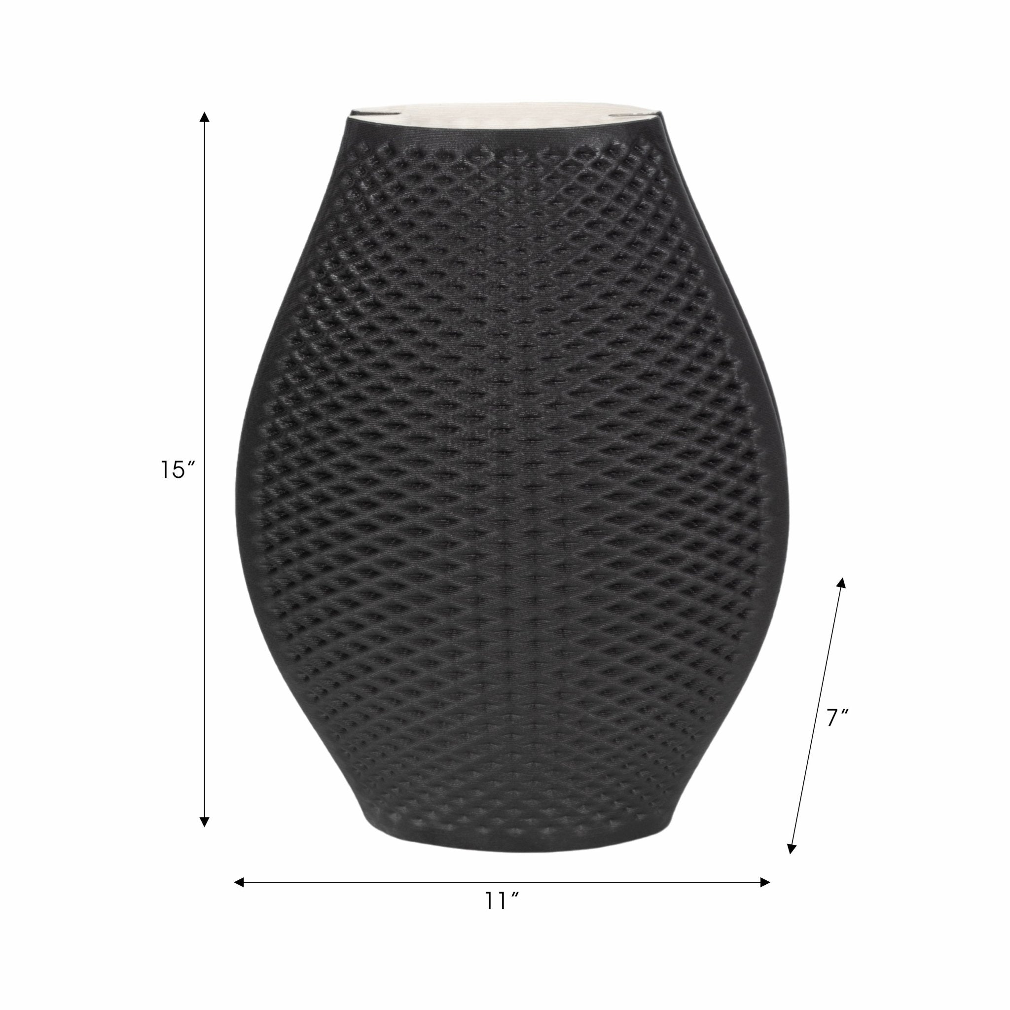 Fernando 3d Printed Vase, Black Vases and Jars| Sagebrook Home