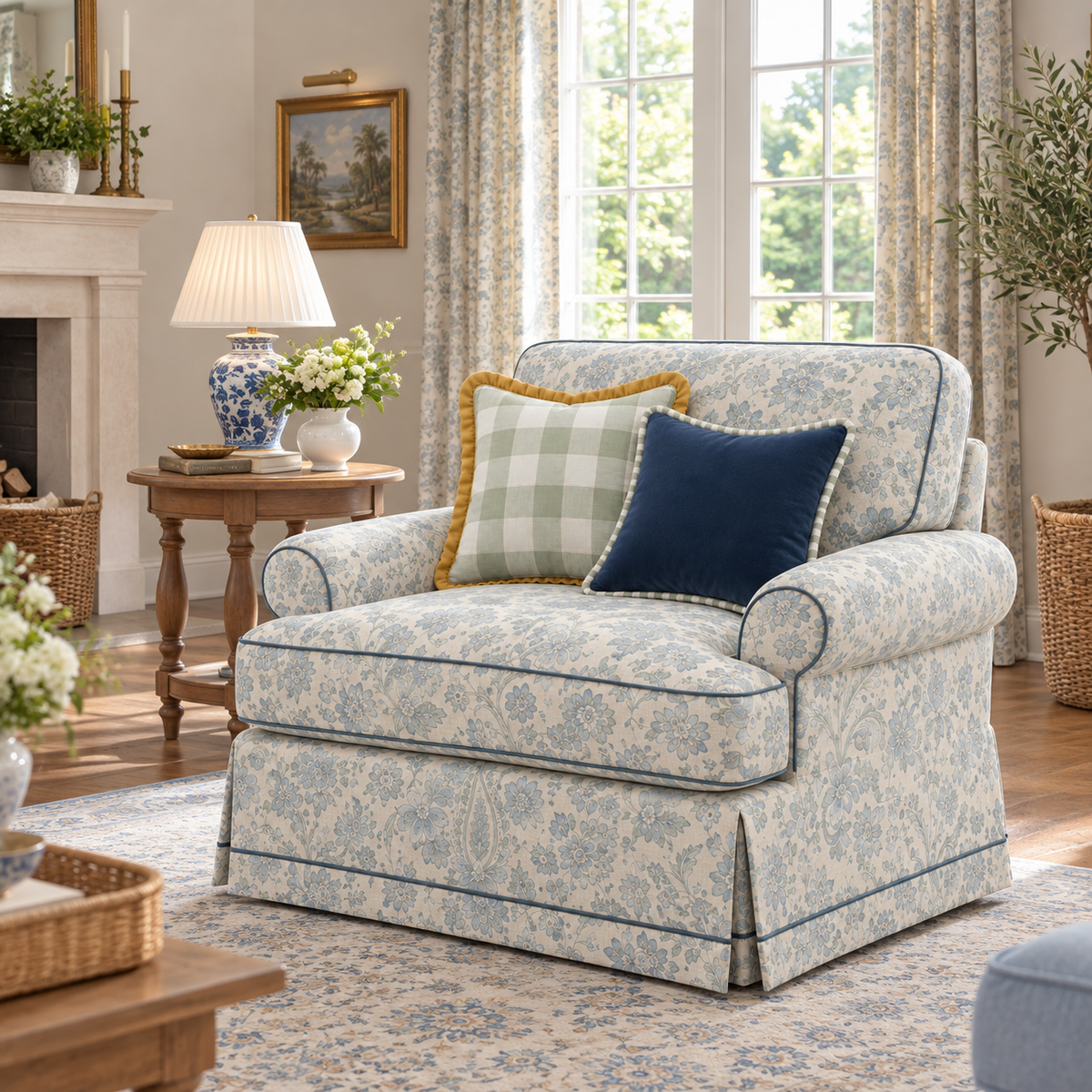 CountrySide blue by Noof Alaboudi Accent Chair