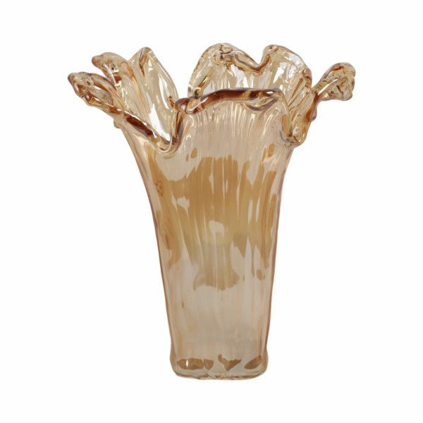 19" Fiastra Wide Italian Art Glass Vase Vases and Jars| Sagebrook Home