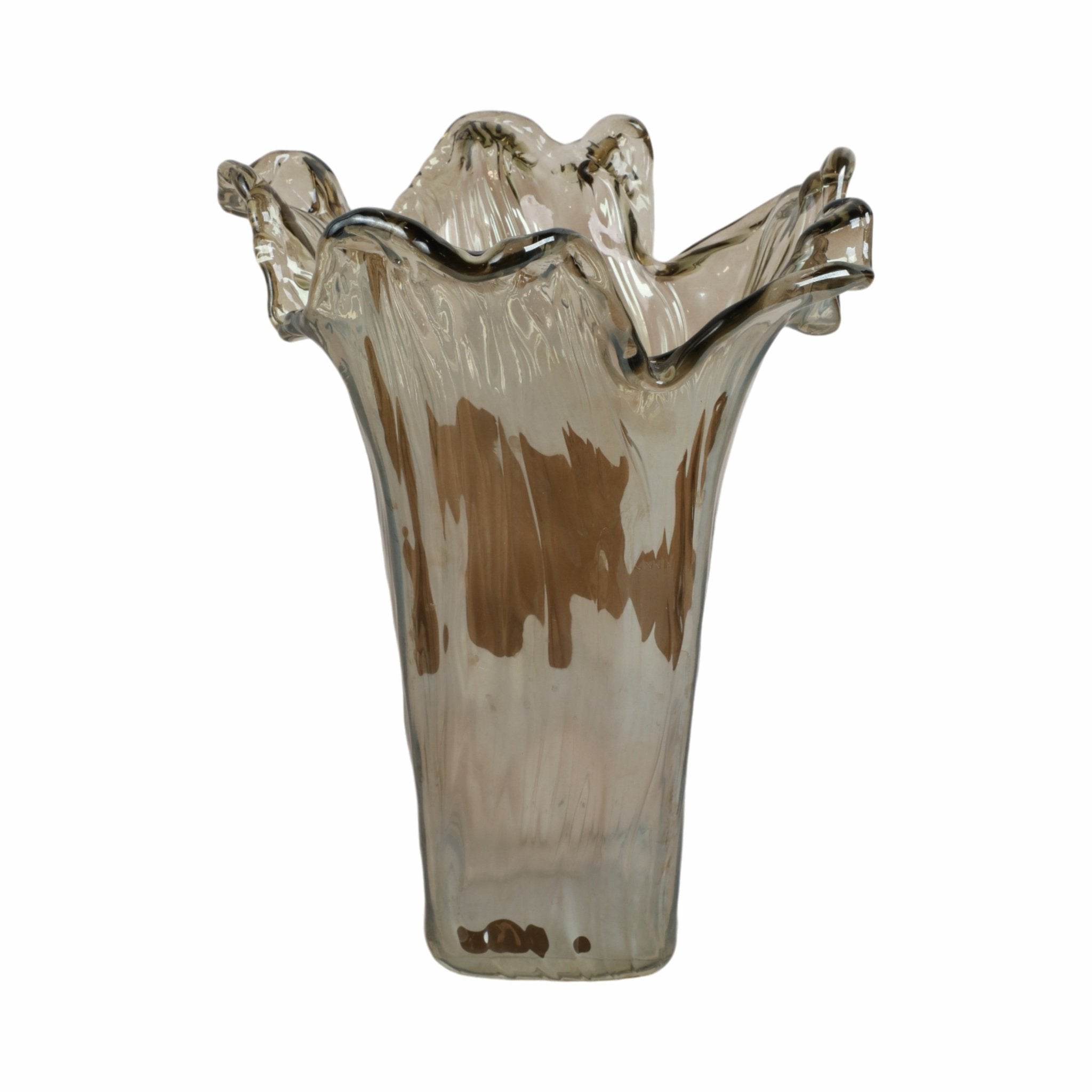 19" Fiastra Wide Italian Art Glass Vase Vases and Jars| Sagebrook Home