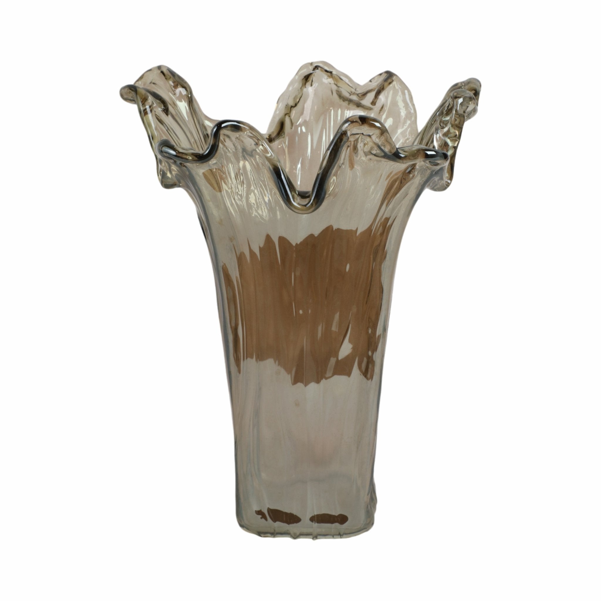 19" Fiastra Wide Italian Art Glass Vase Vases and Jars| Sagebrook Home