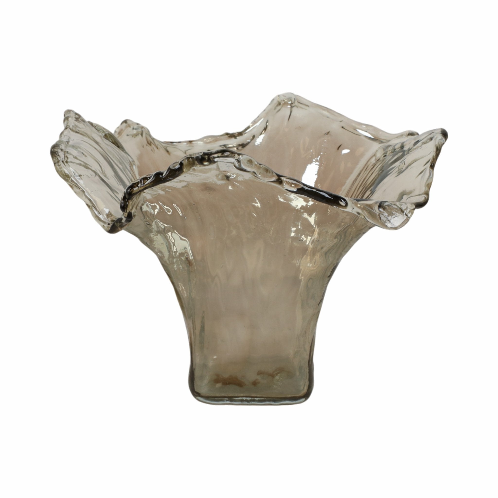 19" Fiastra Wide Italian Art Glass Vase Vases and Jars| Sagebrook Home