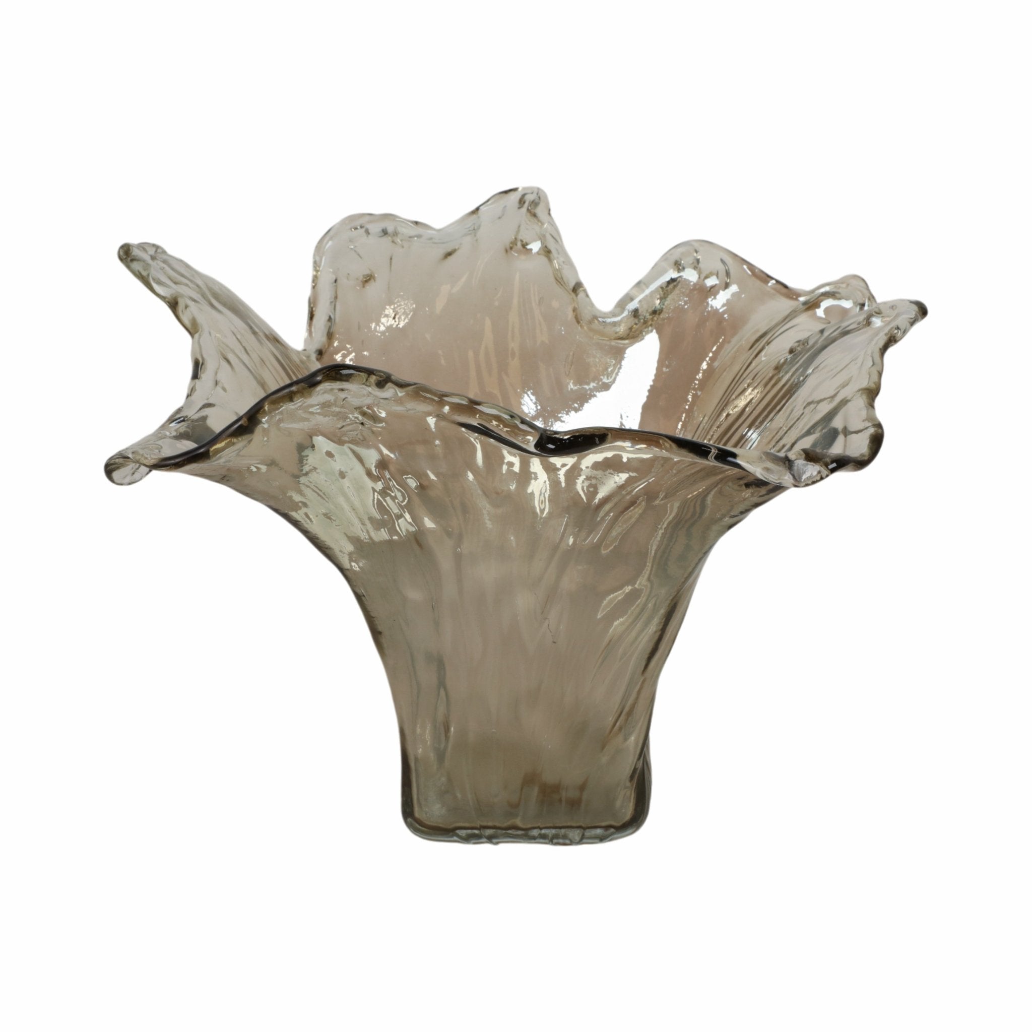19" Fiastra Wide Italian Art Glass Vase Vases and Jars| Sagebrook Home