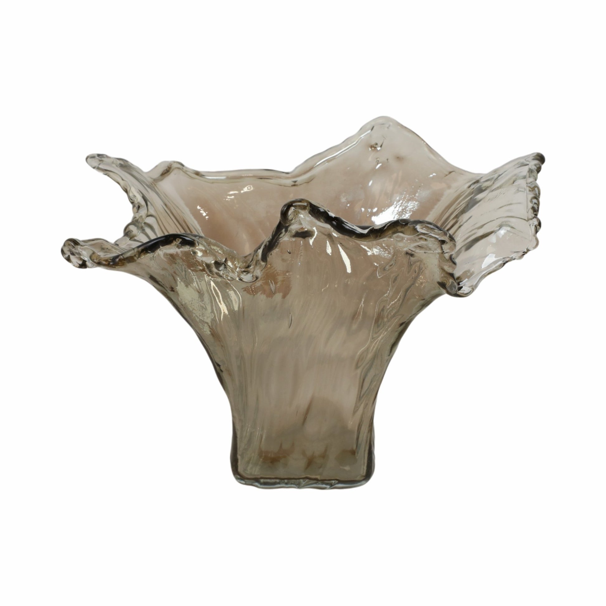 19" Fiastra Wide Italian Art Glass Vase Vases and Jars| Sagebrook Home