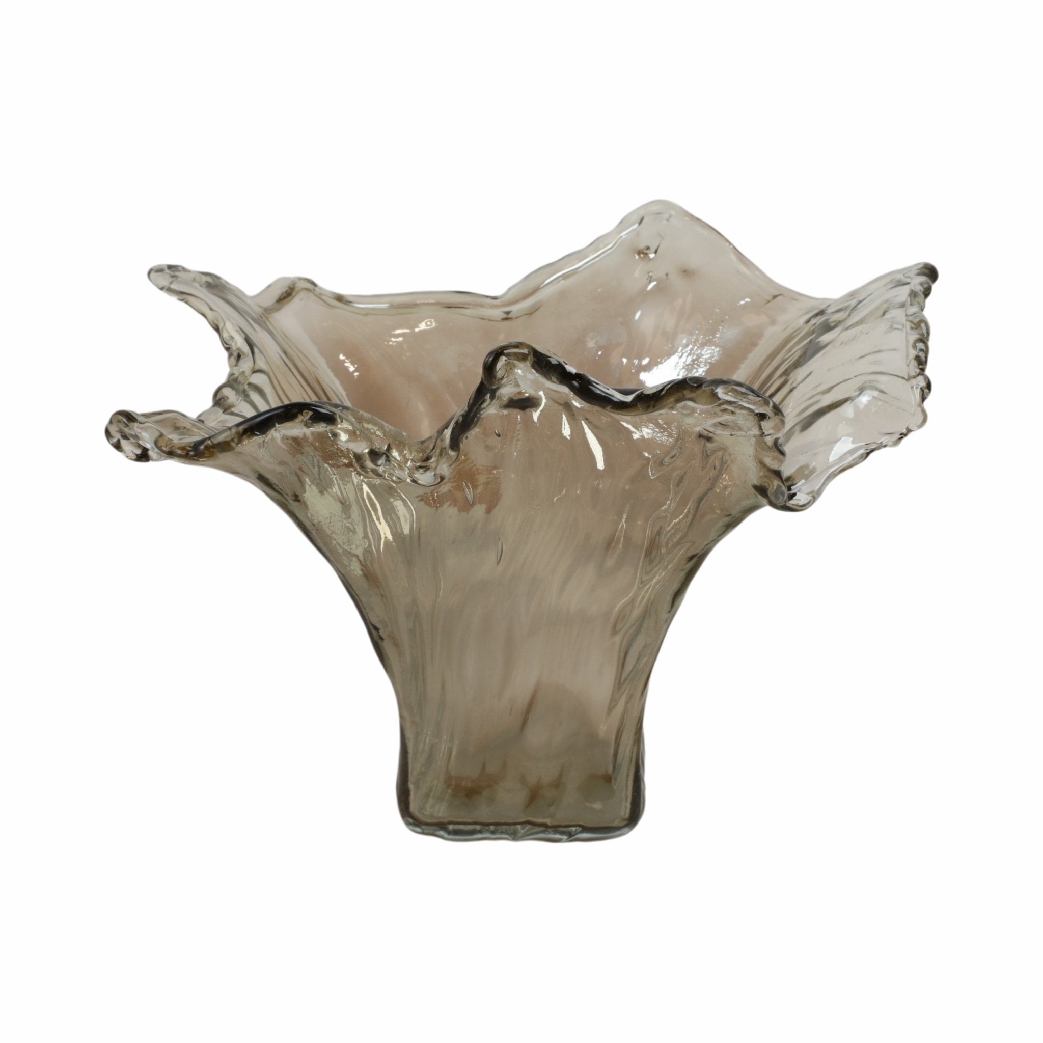 19" Fiastra Wide Italian Art Glass Vase Vases and Jars| Sagebrook Home