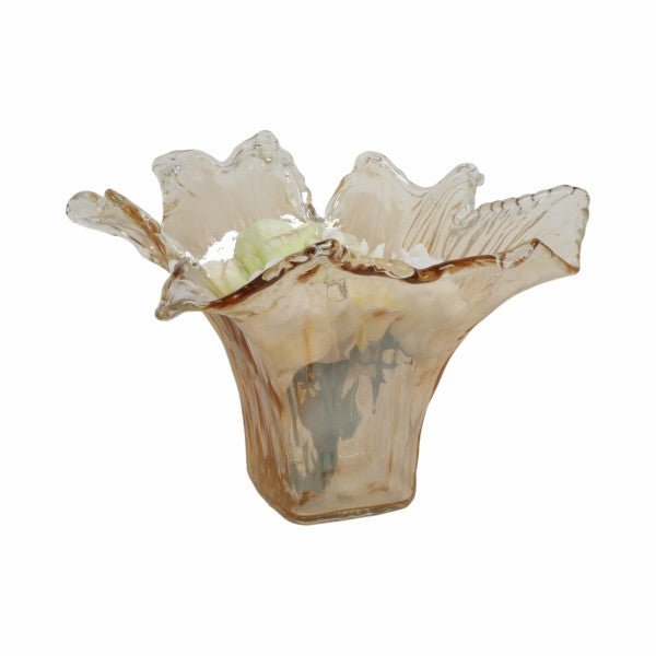 19" Fiastra Wide Italian Art Glass Vase Vases and Jars| Sagebrook Home